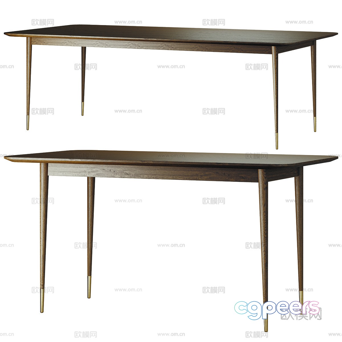 Nordic simple dining table dining table 3d model Nordic simple dining table dining table 3d model
