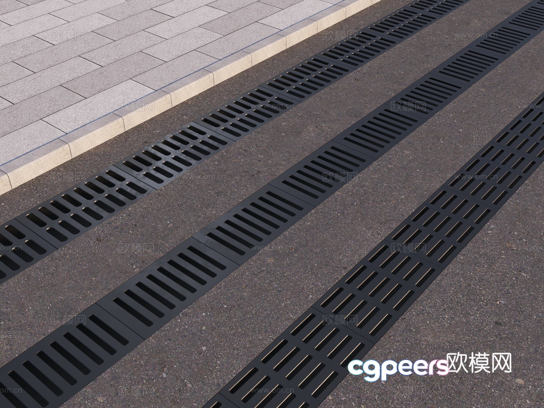 Manhole cover Rainwater grate Drainage manhole cover Drainage ditch cover Municipal manhole cover 3D model