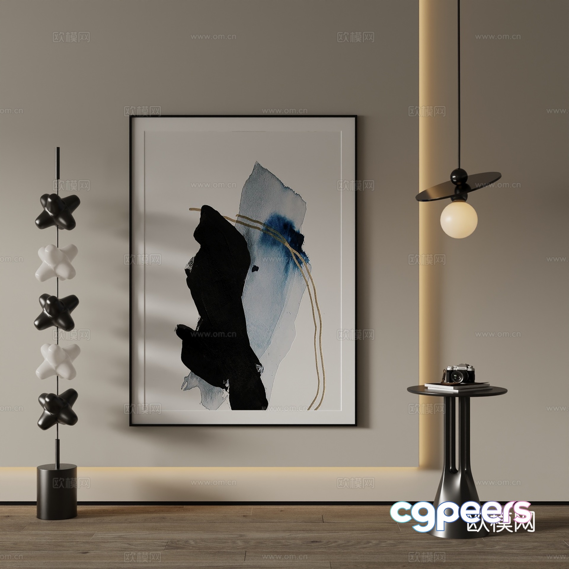 Modern Art Painting Decorative Painting 3D Model Modern Art Painting Decorative Painting 3D Model