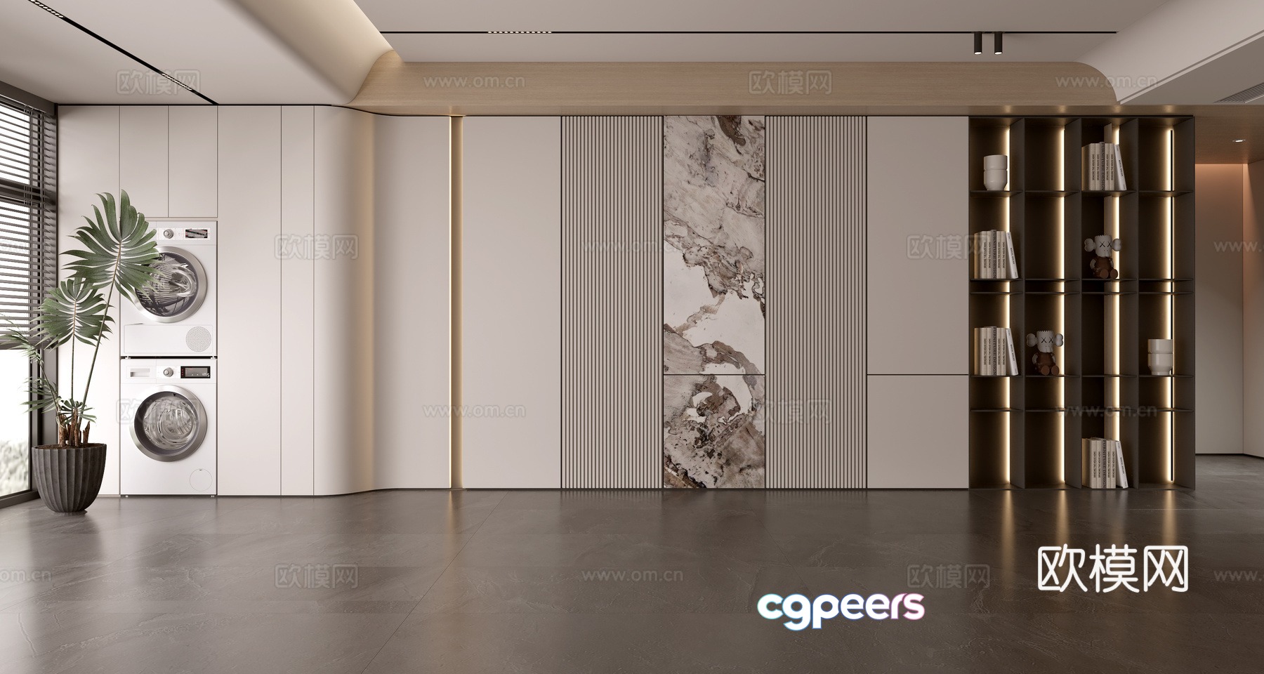 Modern sofa background wall balcony cabinet 3d model Modern sofa background wall balcony cabinet 3d model