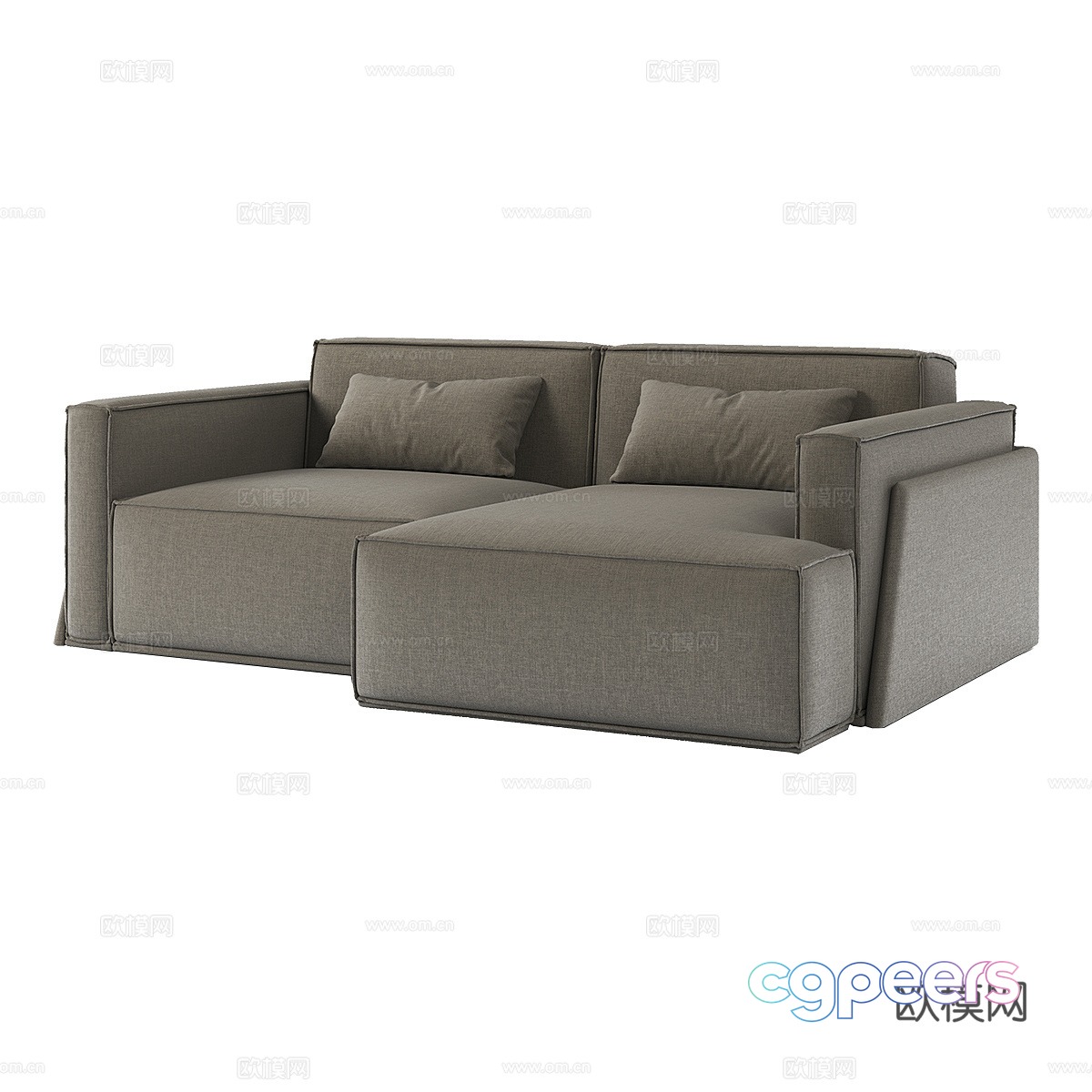 Simple double sofa 3d model Simple double sofa 3d model