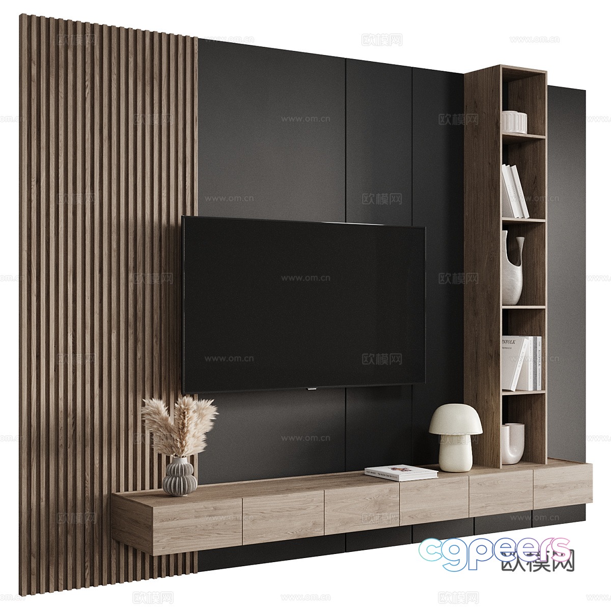 TV background wall integrated wall 3d model TV background wall integrated wall 3d model