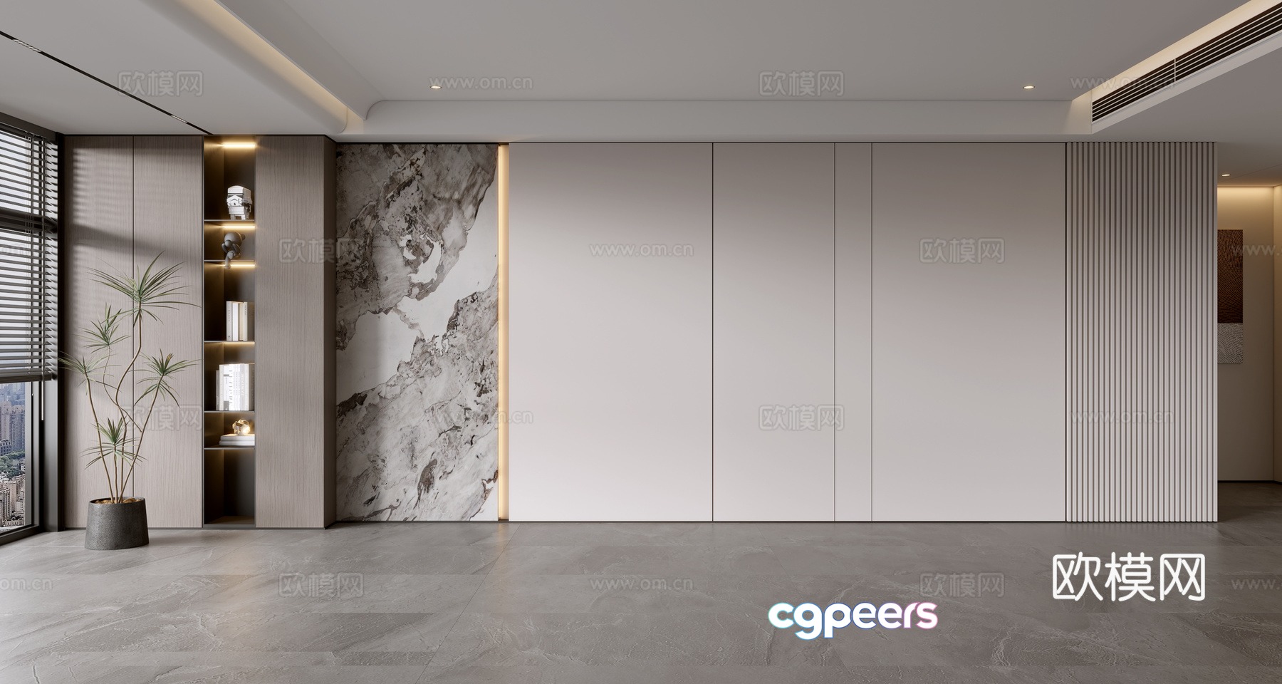 Modern sofa background wall 3d model Modern sofa background wall 3d model