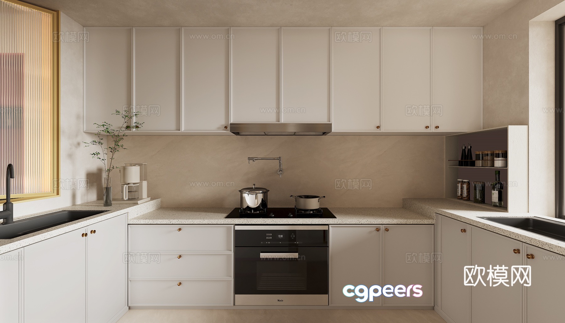 Creamy Kitchen 3d Model Creamy Kitchen 3d Model