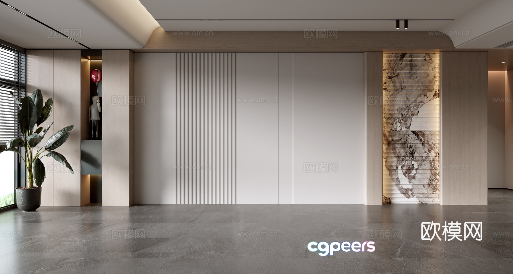 Modern sofa background wall 3d model Modern sofa background wall 3d model