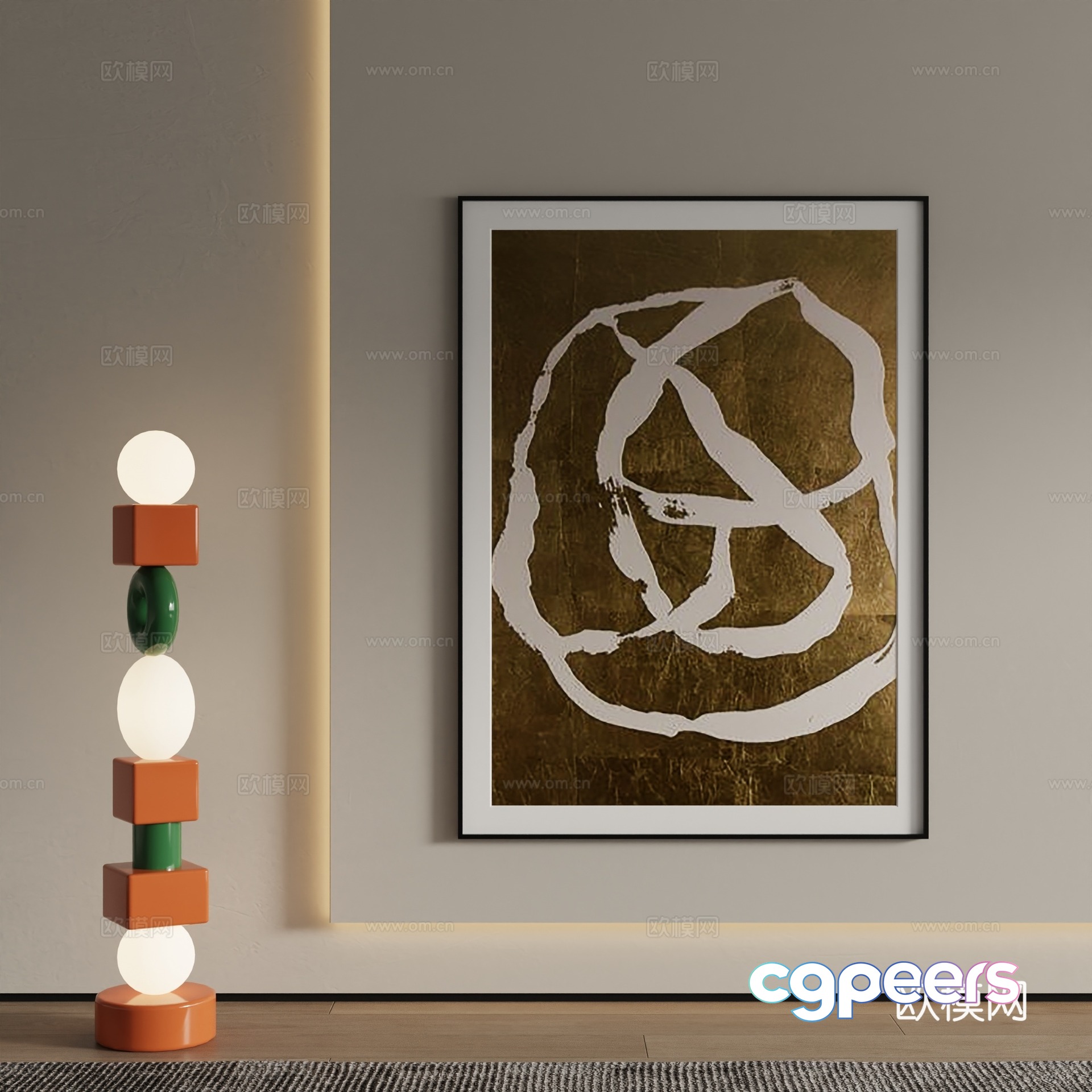 Modern decorative painting Art painting 3d model Modern decorative painting Art painting 3d model