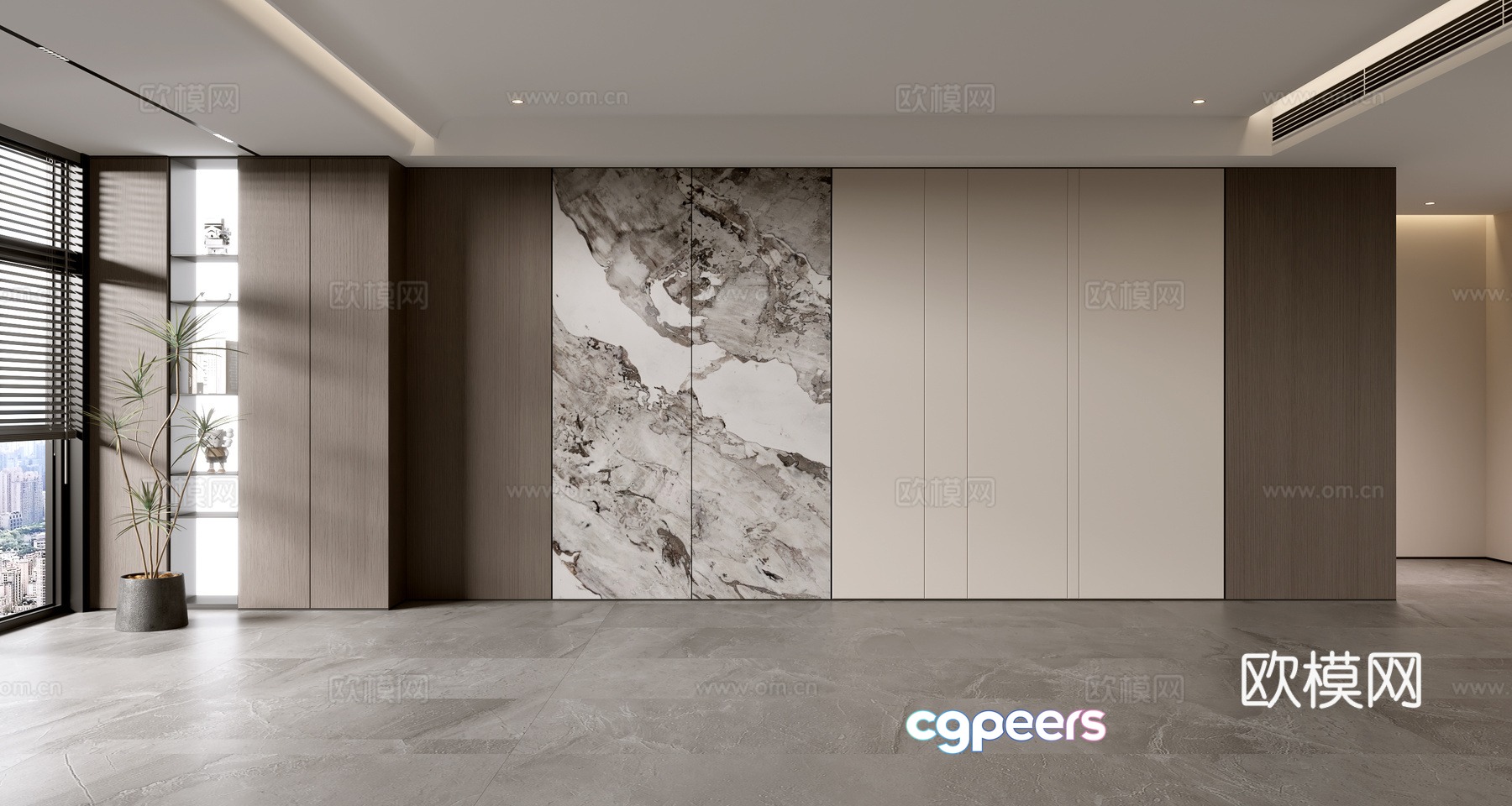 Modern sofa background wall 3d model Modern sofa background wall 3d model