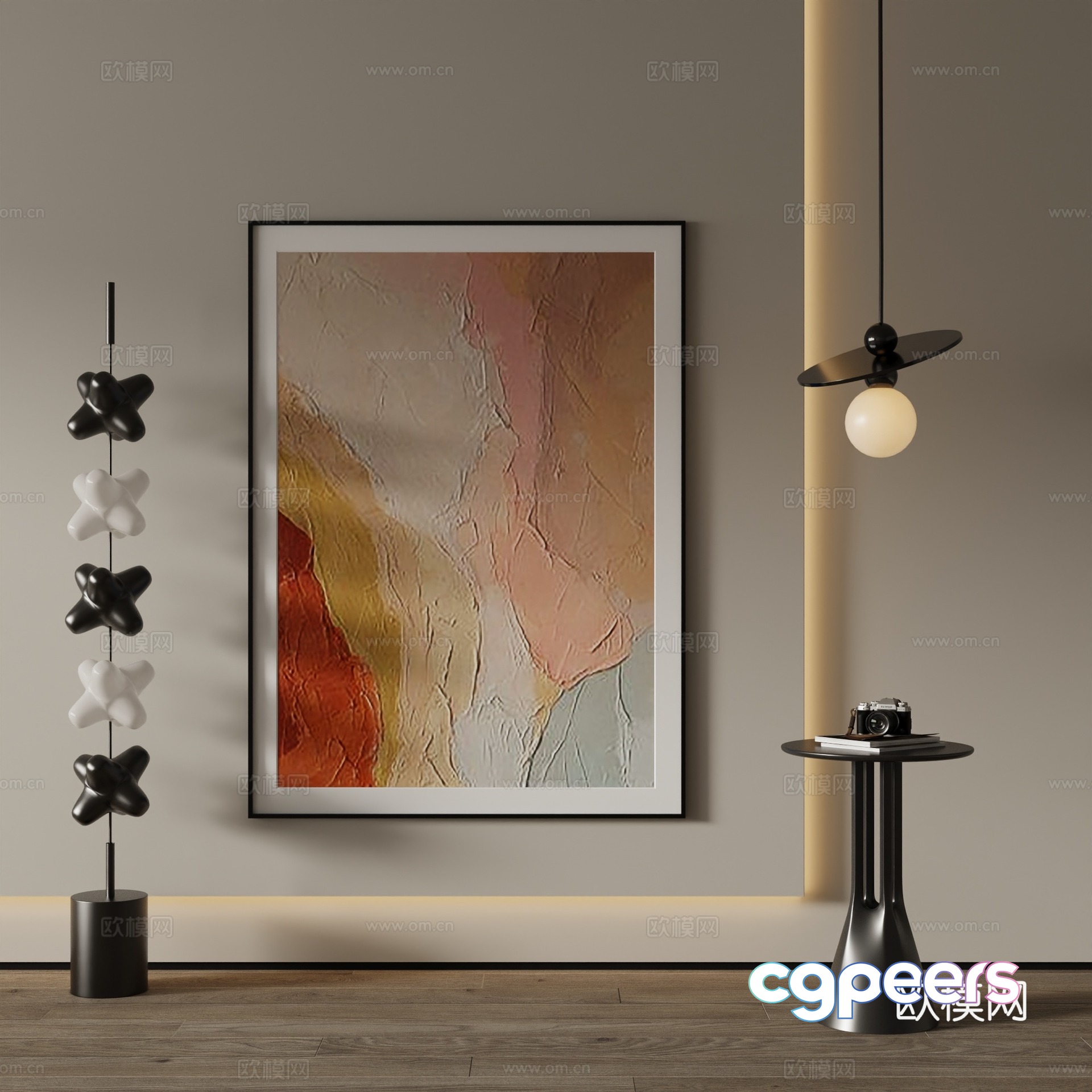 Modern Art Painting Decorative Painting 3D Model Modern Art Painting Decorative Painting 3D Model