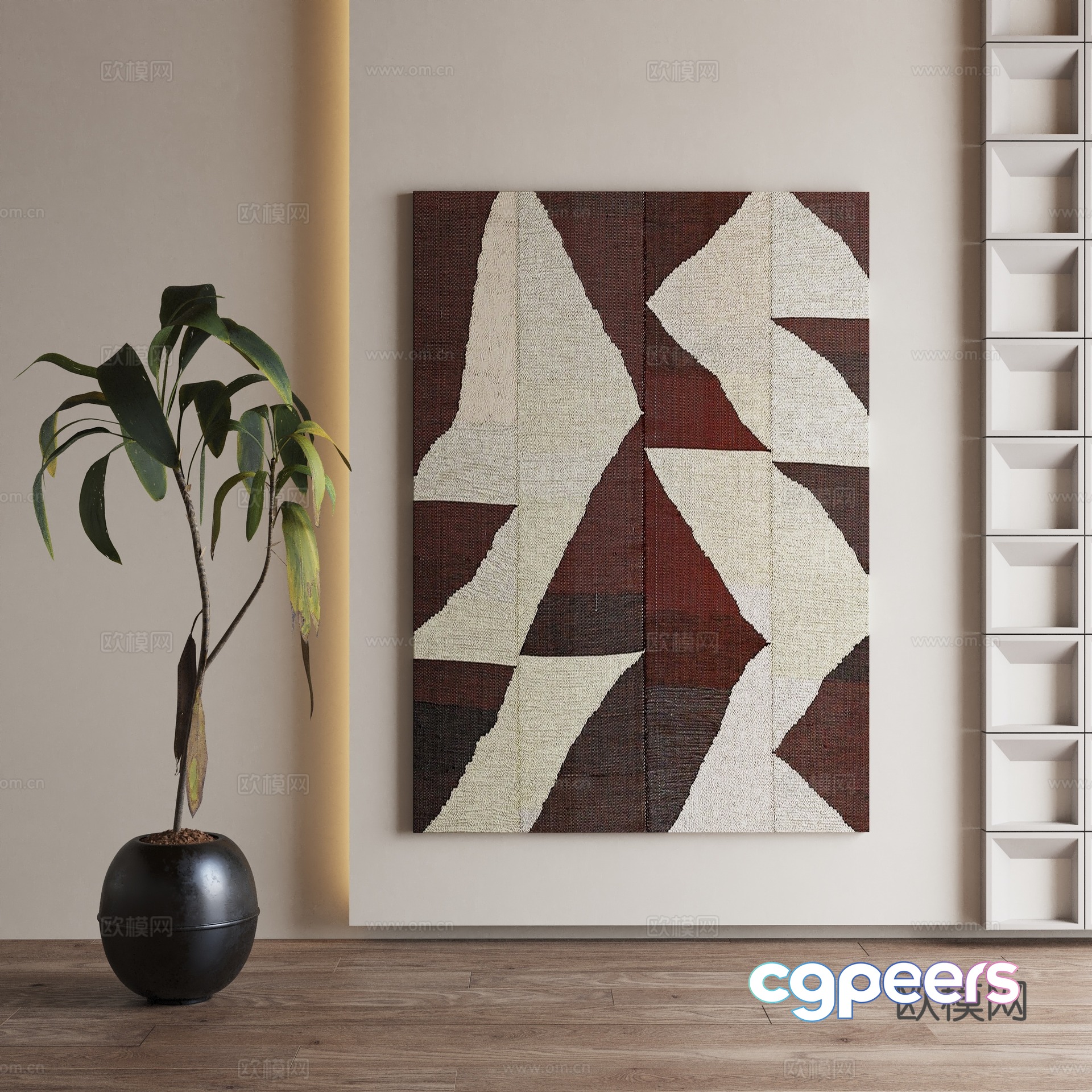 Modern Art Painting Decorative Painting 3D Model Modern Art Painting Decorative Painting 3D Model