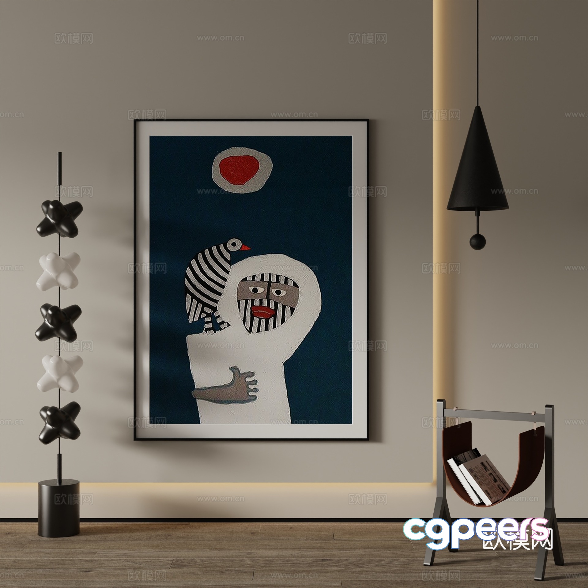 Modern Art Painting Decorative Painting 3D Model Modern Art Painting Decorative Painting 3D Model