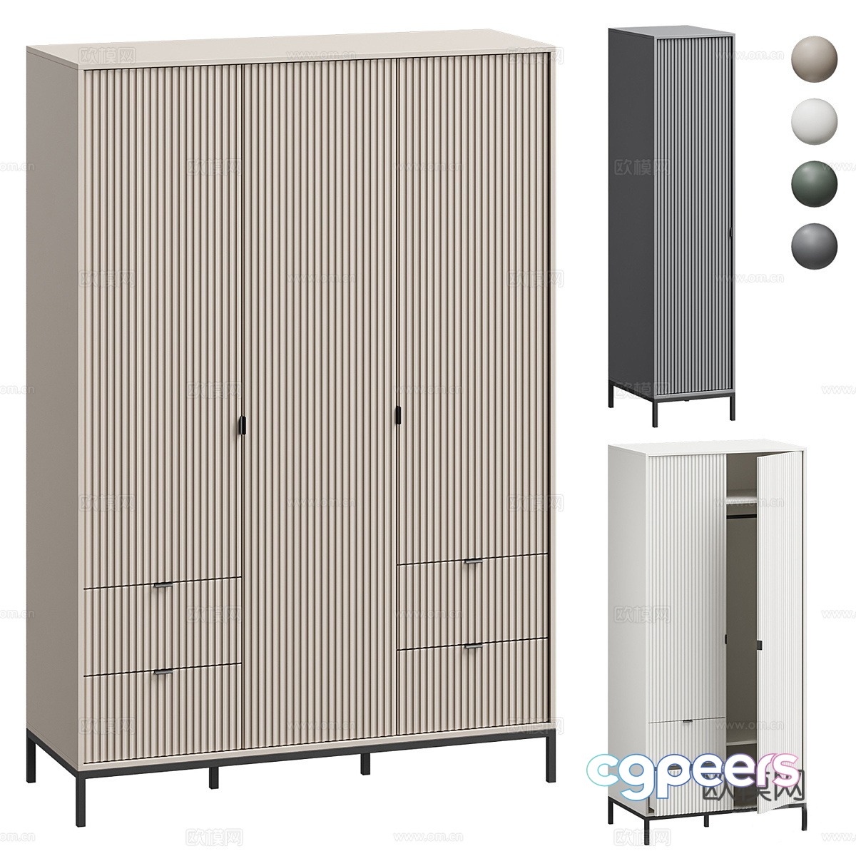 Modern finished wardrobe 3d model Modern finished wardrobe 3d model