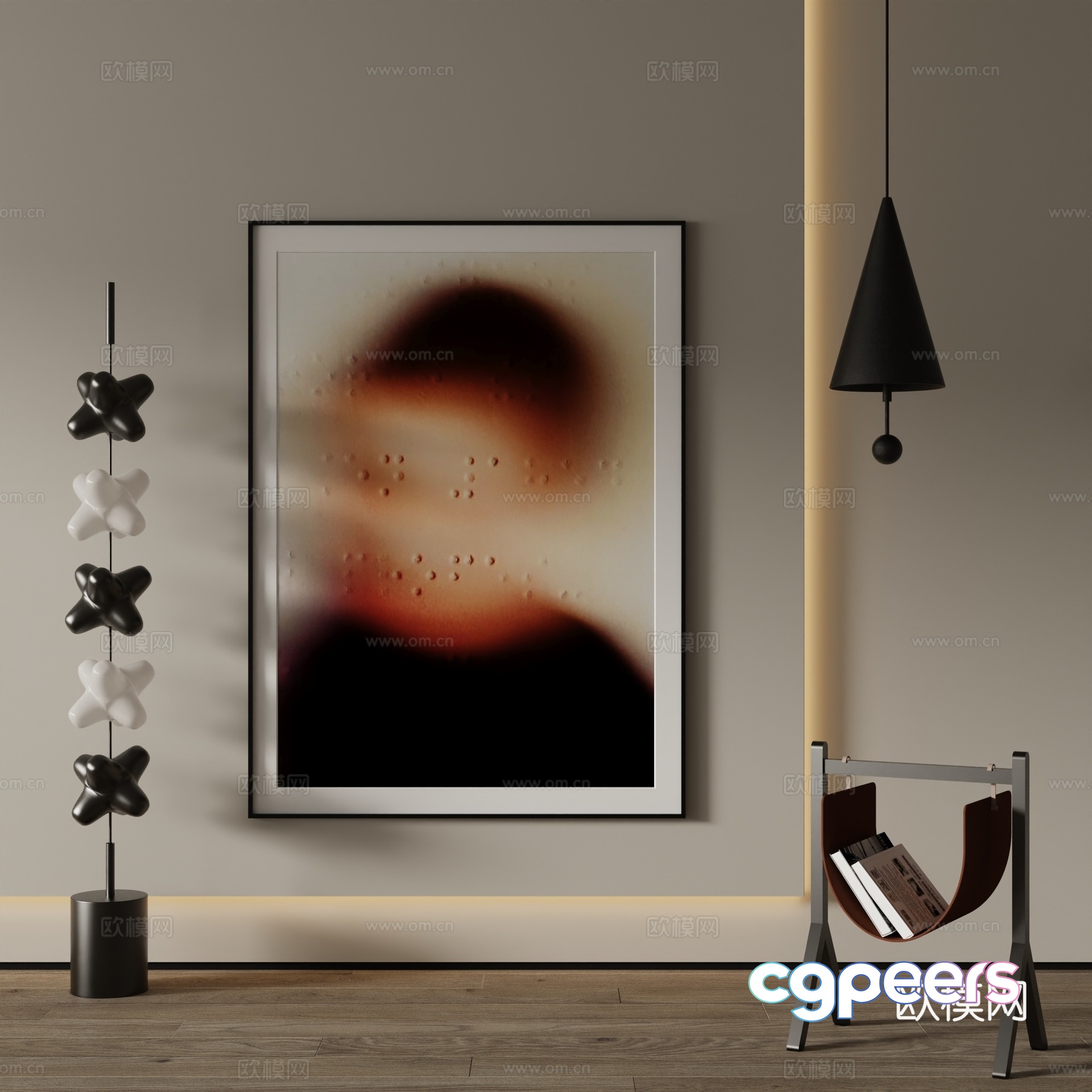 Modern Art Painting Decorative Painting 3D Model Modern Art Painting Decorative Painting 3D Model