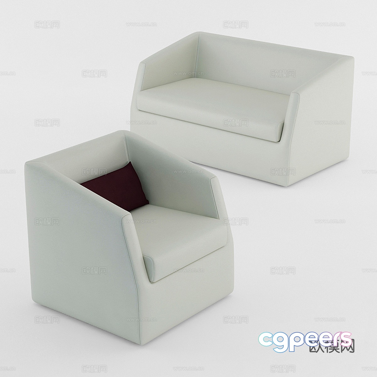 Modern single sofa 3d model Modern single sofa 3d model