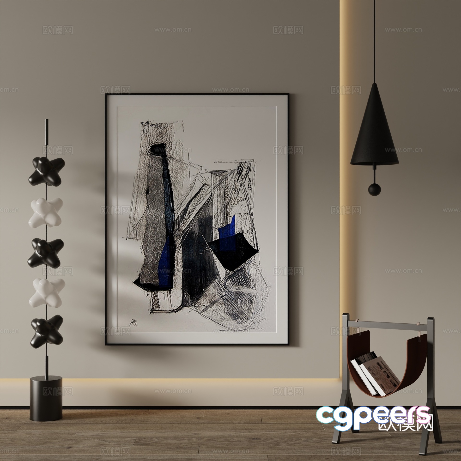 Modern Art Painting Decorative Painting 3D Model Modern Art Painting Decorative Painting 3D Model