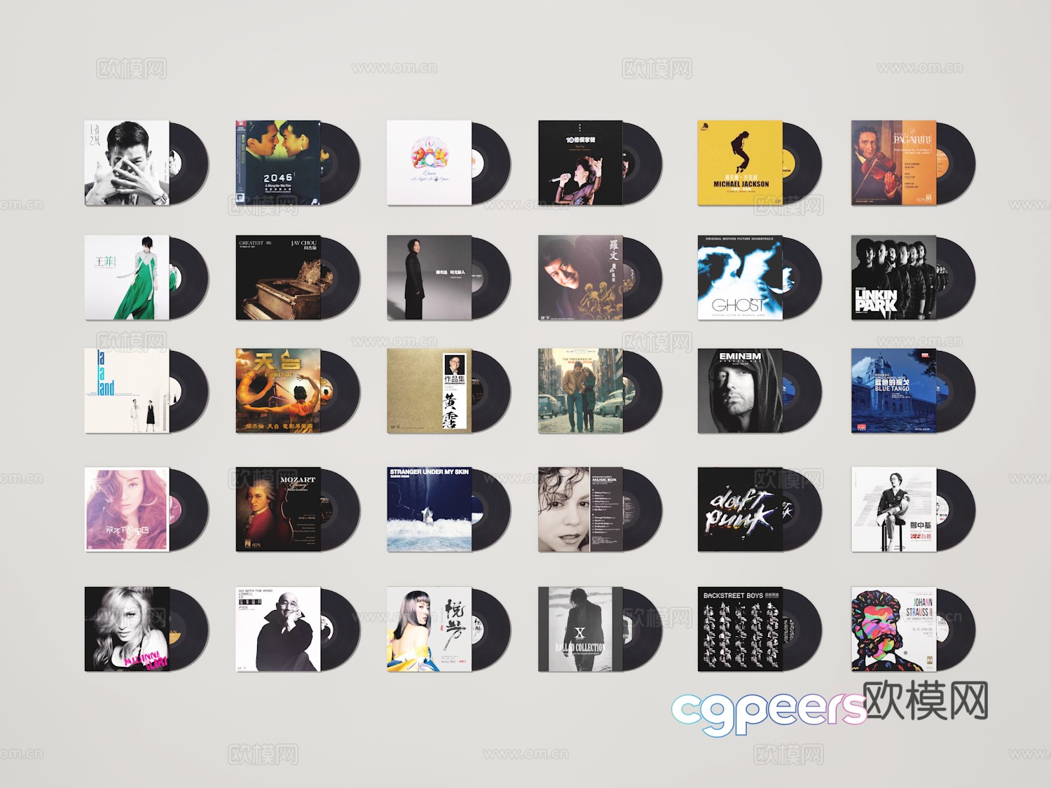 Modern record vinyl 3D model Modern record vinyl 3D model