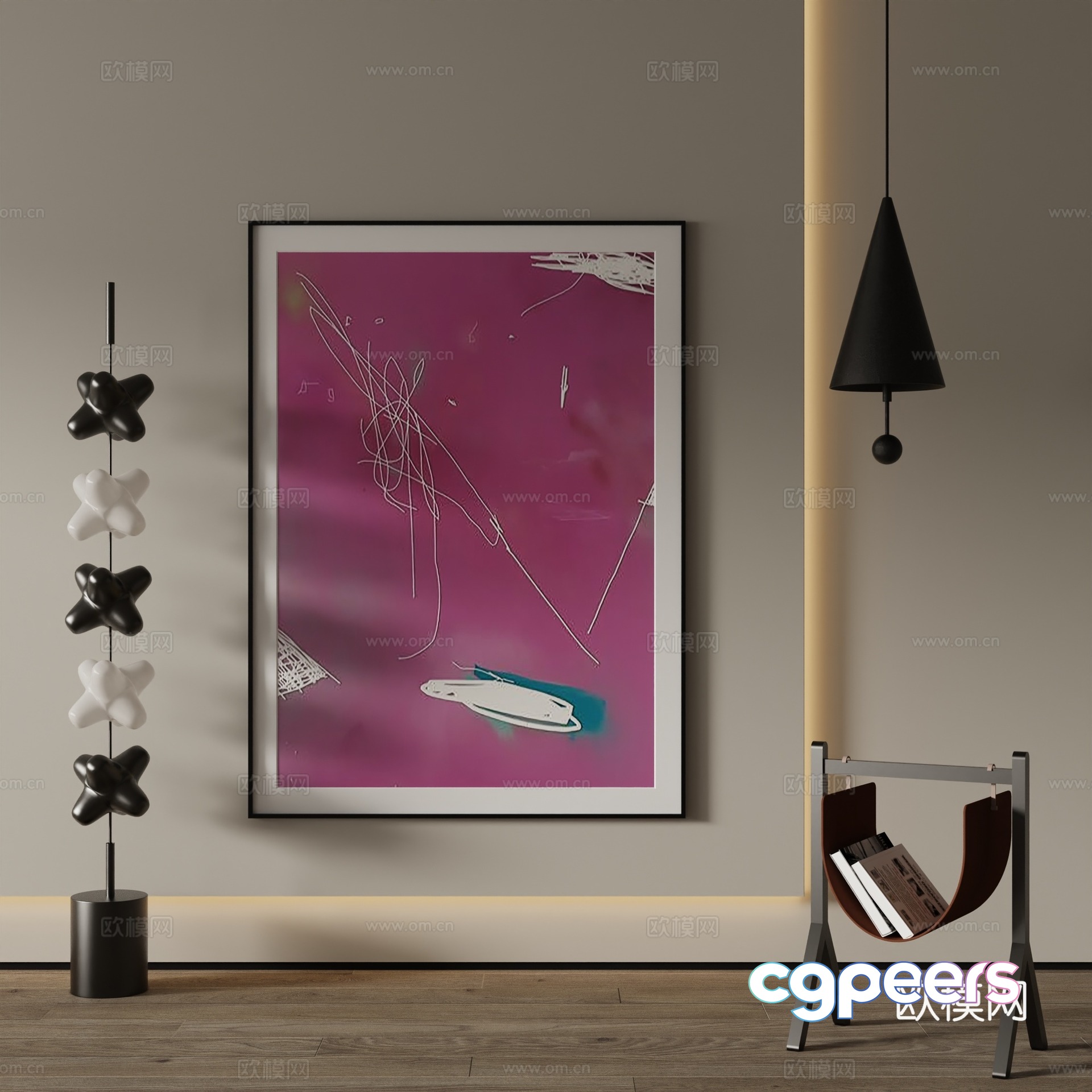 Modern Art Painting Decorative Painting 3D Model Modern Art Painting Decorative Painting 3D Model