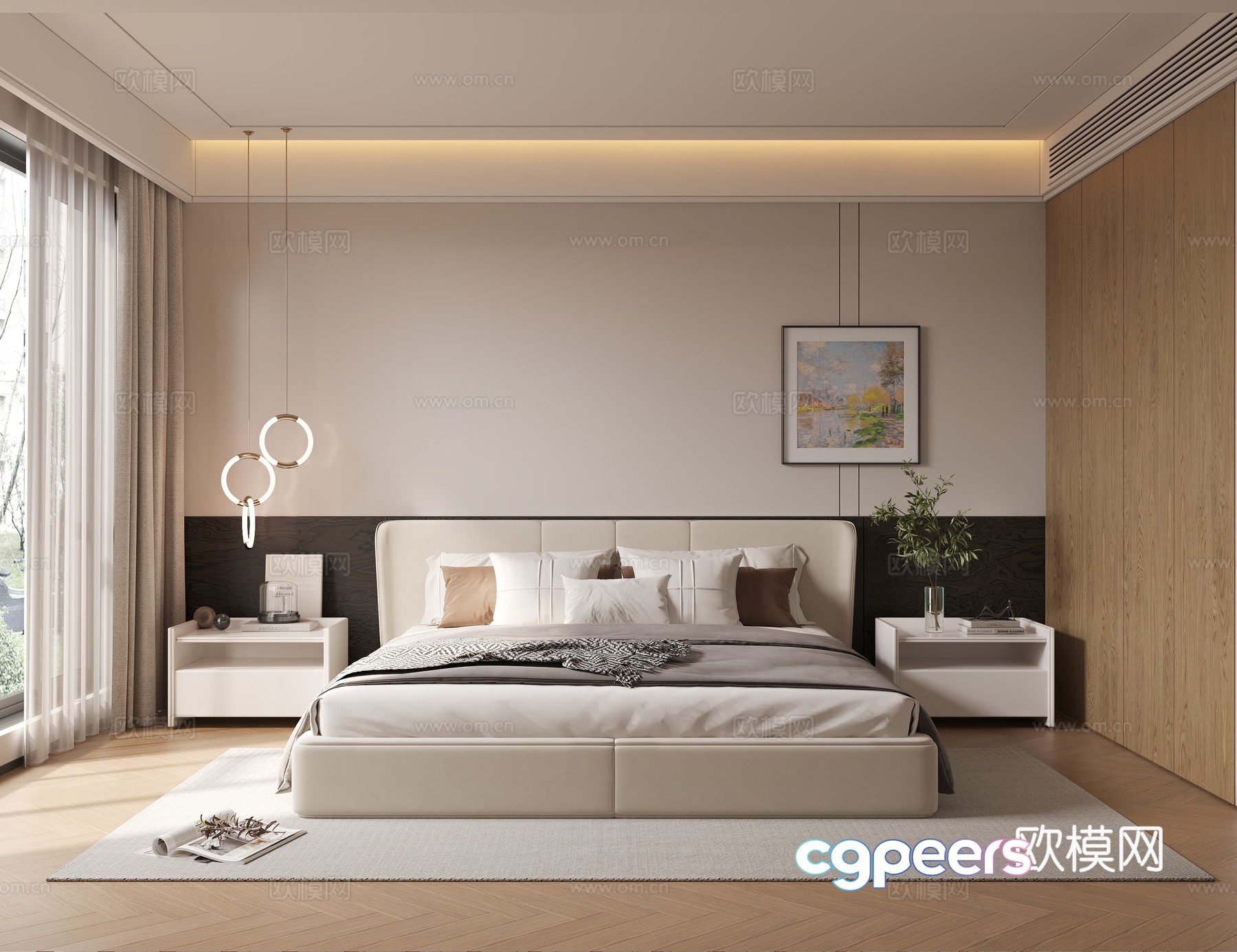 Modern simple elderly room bedroom master bedroom 3d model Modern simple elderly room bedroom master bedroom 3d model