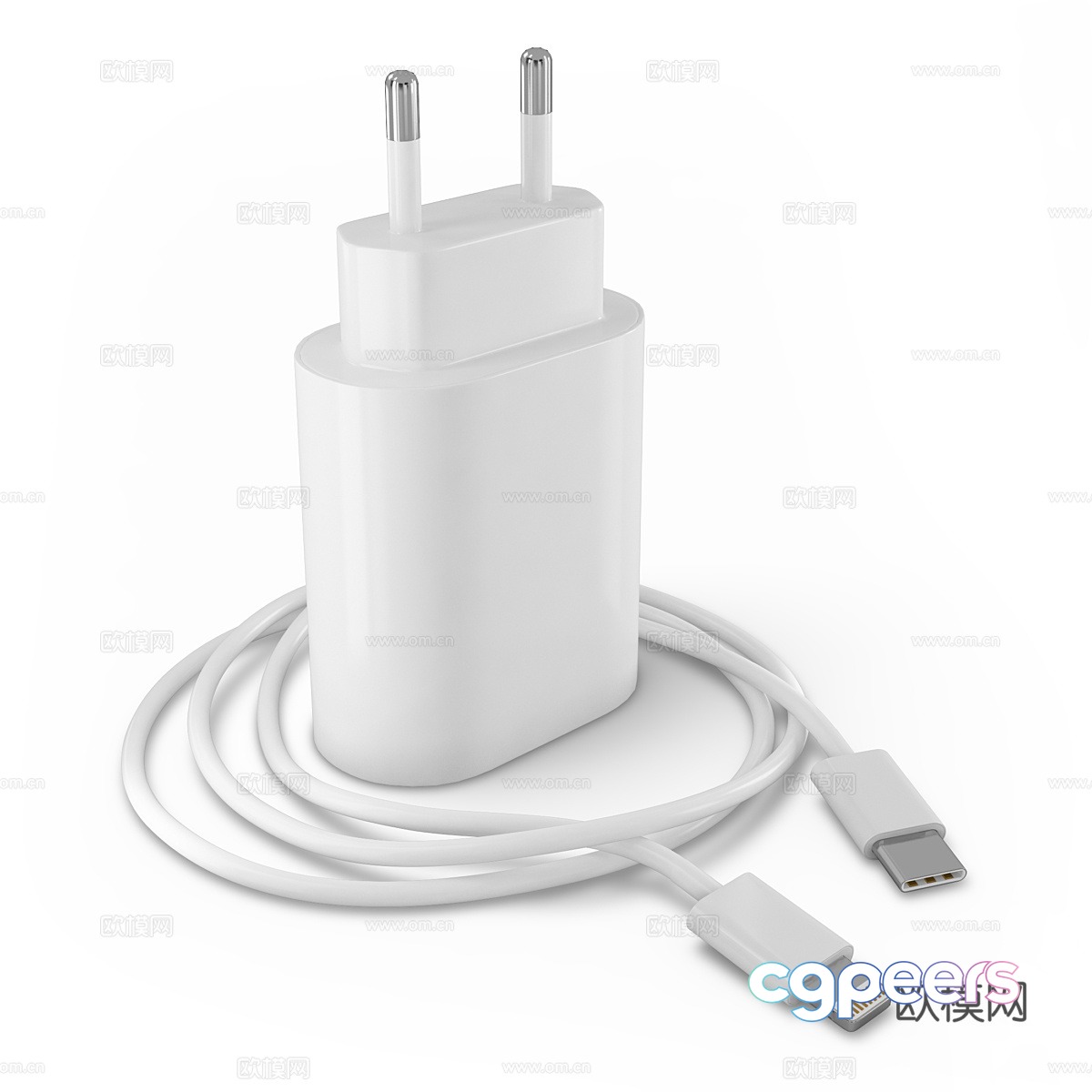 Apple charger 3d model Apple charger 3d model