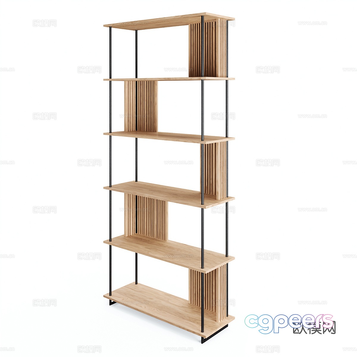 Nordic simple bookcase shelf 3D model Nordic simple bookcase shelf 3D model