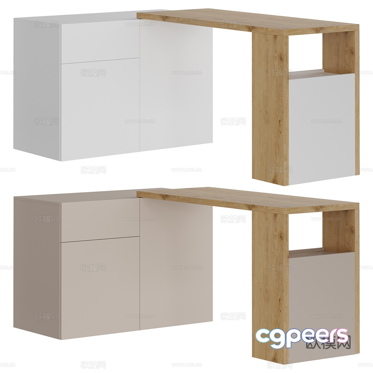 Corner desk workbench 3d model Corner desk workbench 3d model