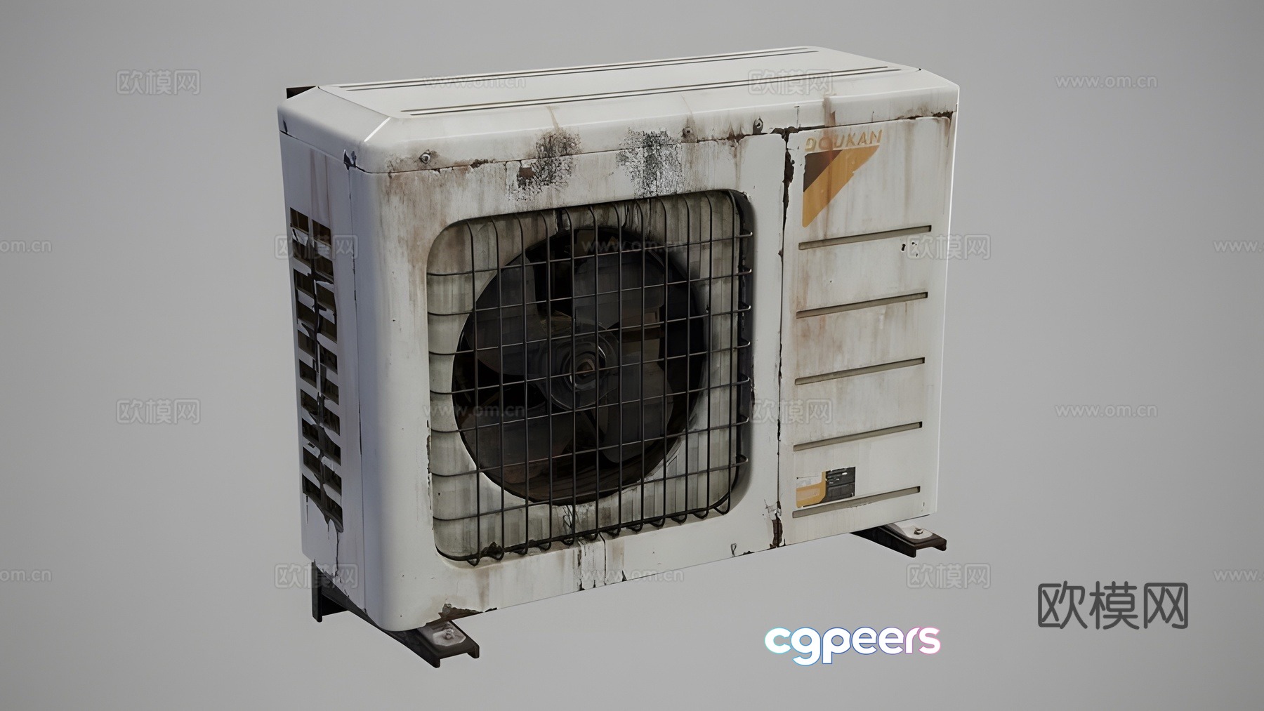 Old air conditioning outdoor unit 3d model Old air conditioning outdoor unit 3d model