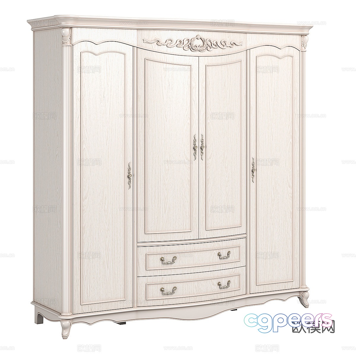 American finished wardrobe wardrobe 3d model American finished wardrobe wardrobe 3d model