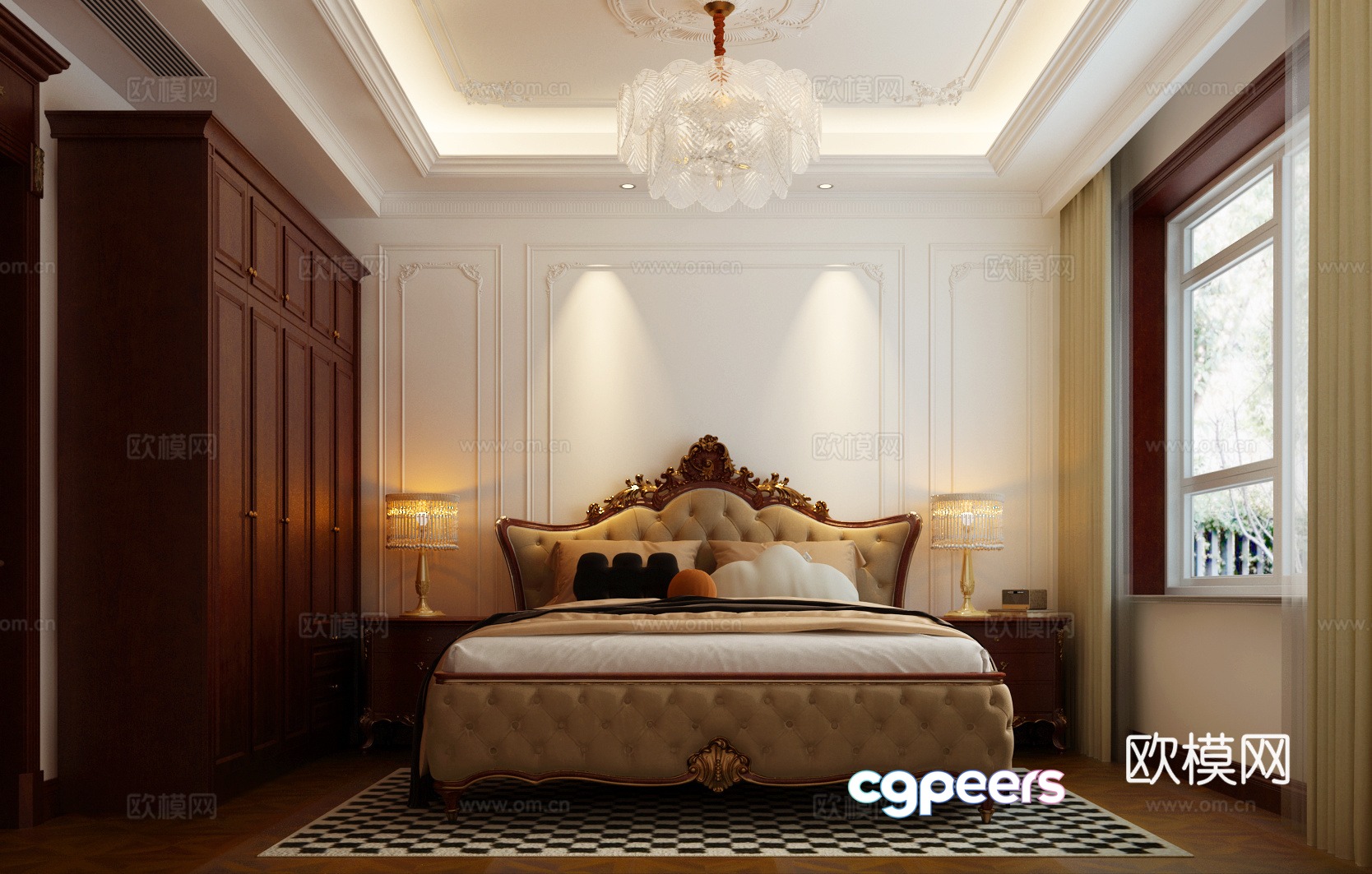 European classical bedroom master bedroom 3d model European classical bedroom master bedroom 3d model
