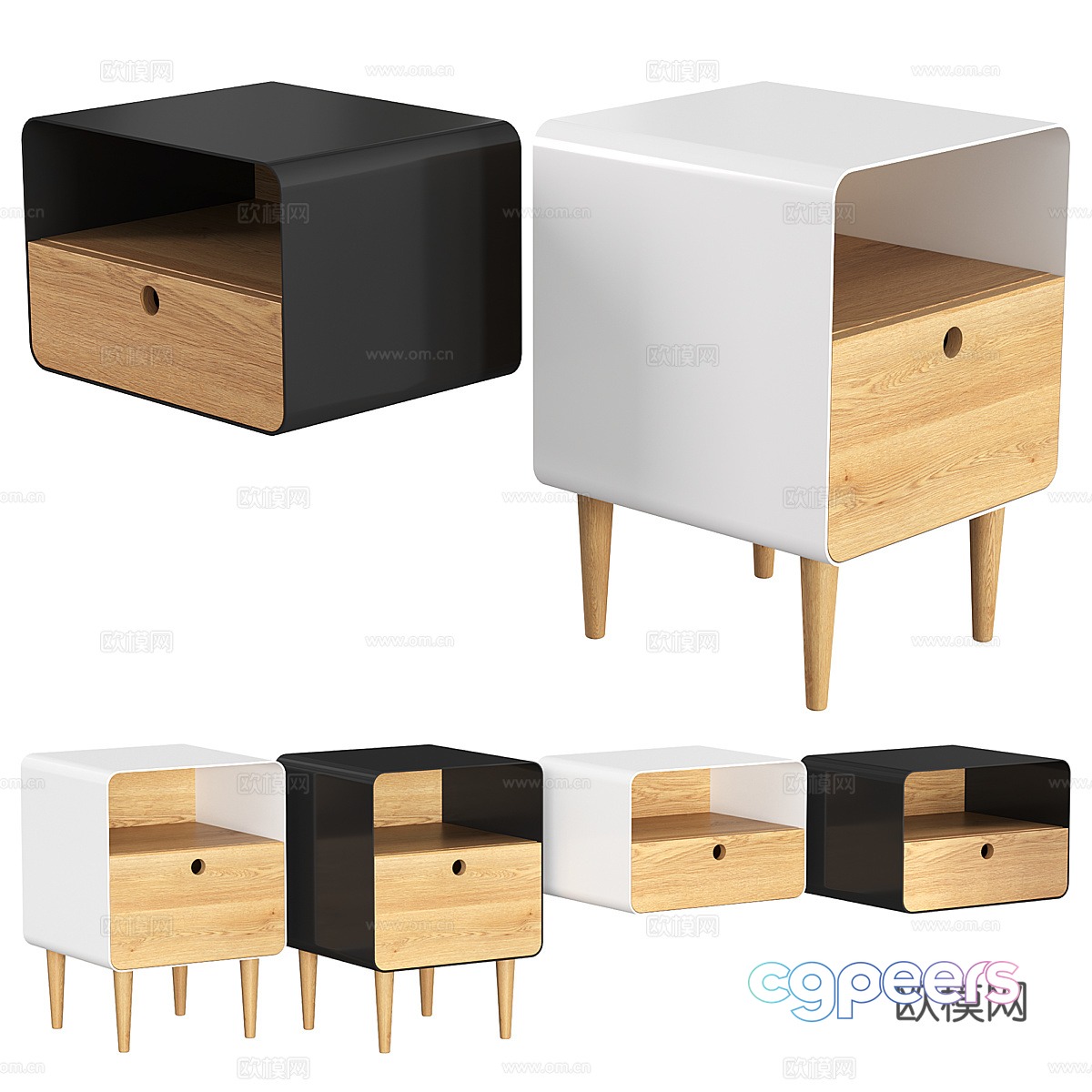Nordic bedside table 3d model Nordic bedside table 3d model