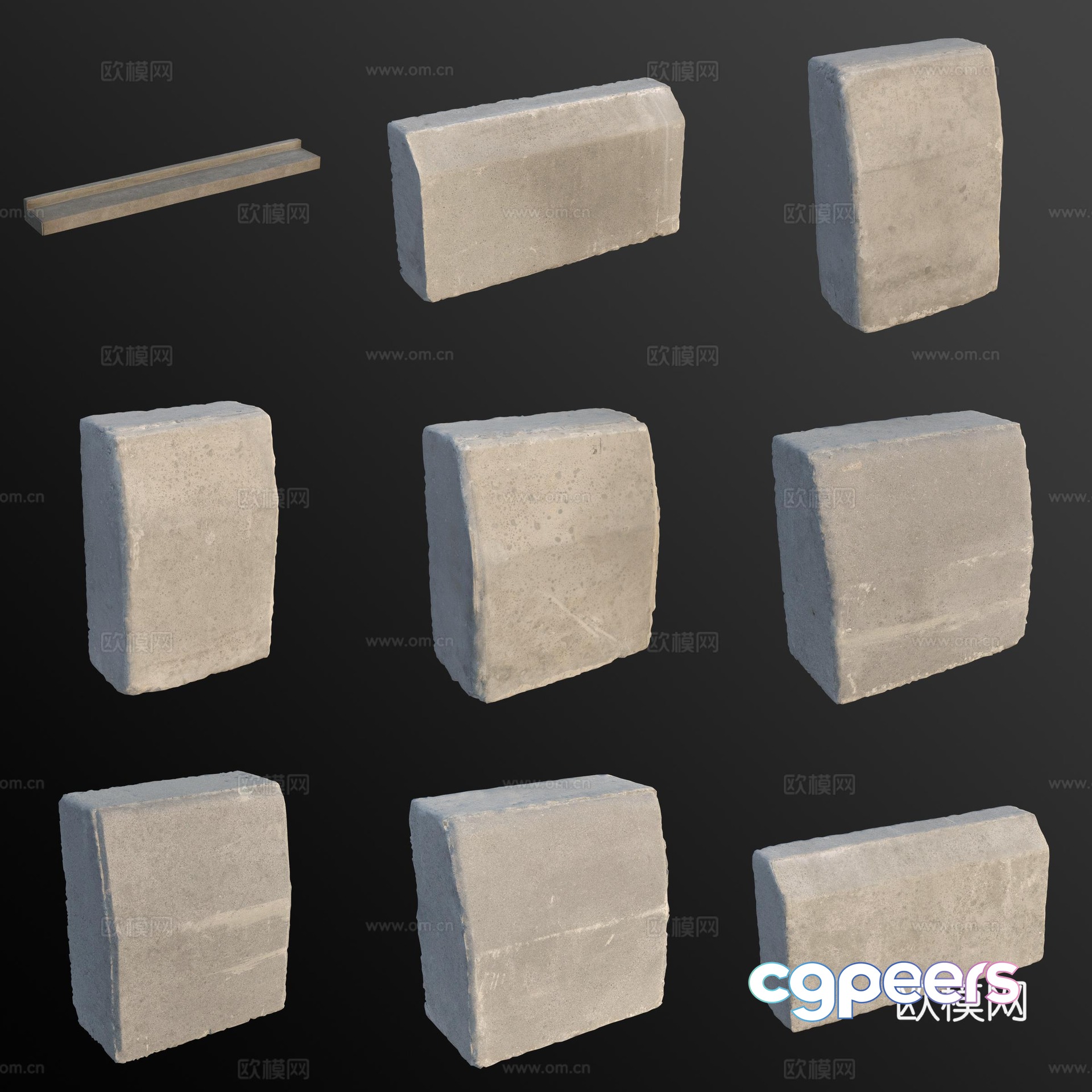 Road road road administration roadblock 3d model Road road road administration roadblock 3d model