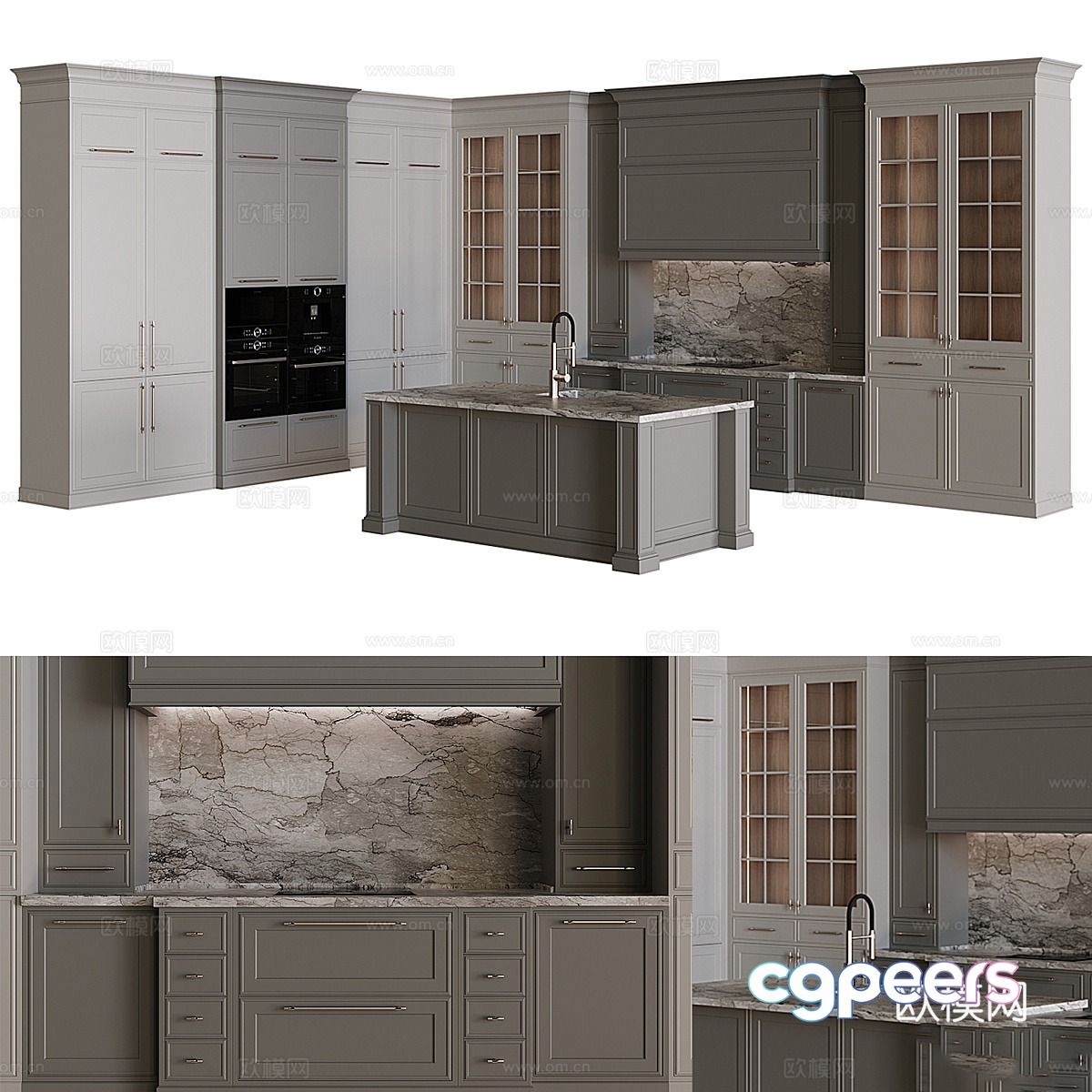 Modern light luxury cabinet 3D model Modern light luxury cabinet 3D model