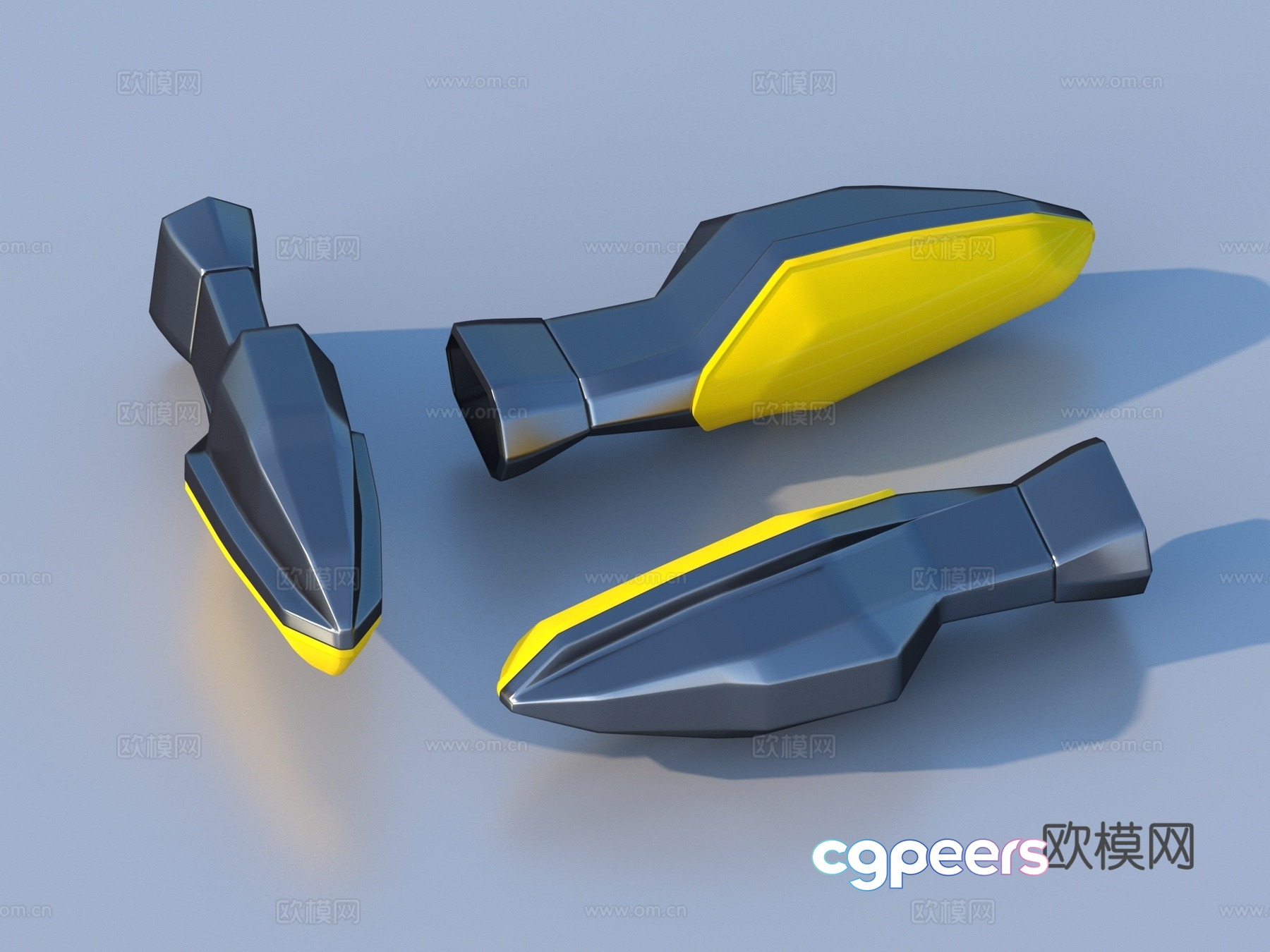 Motorcycle mirror hardware 3D model Motorcycle mirror hardware 3D model