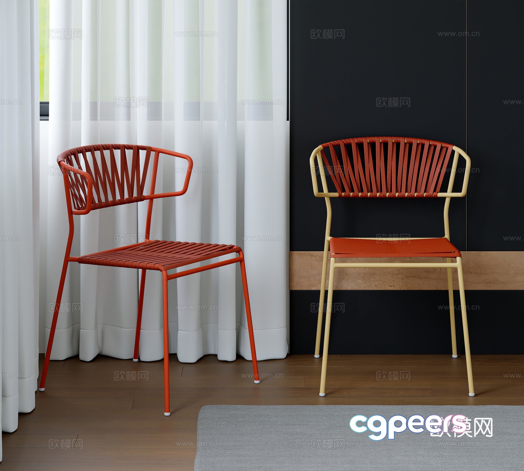 Modern casual chair 3D model Modern casual chair 3D model