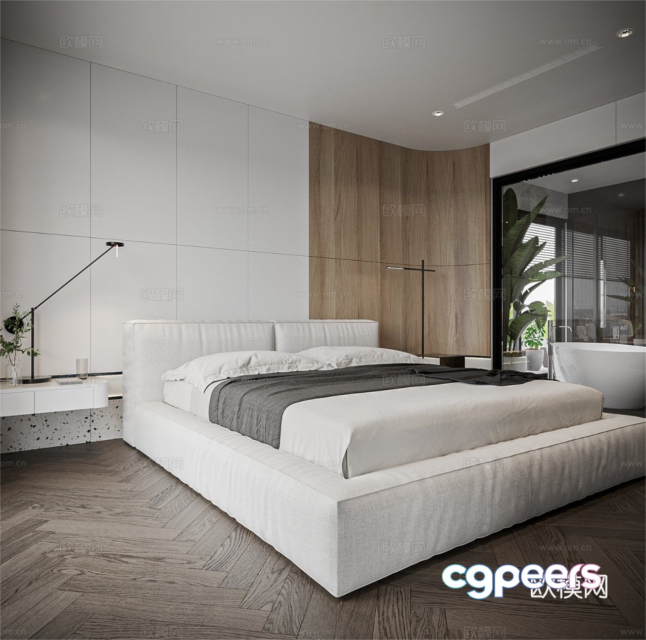 Modern minimalist bedroom master bedroom 3d model Modern minimalist bedroom master bedroom 3d model