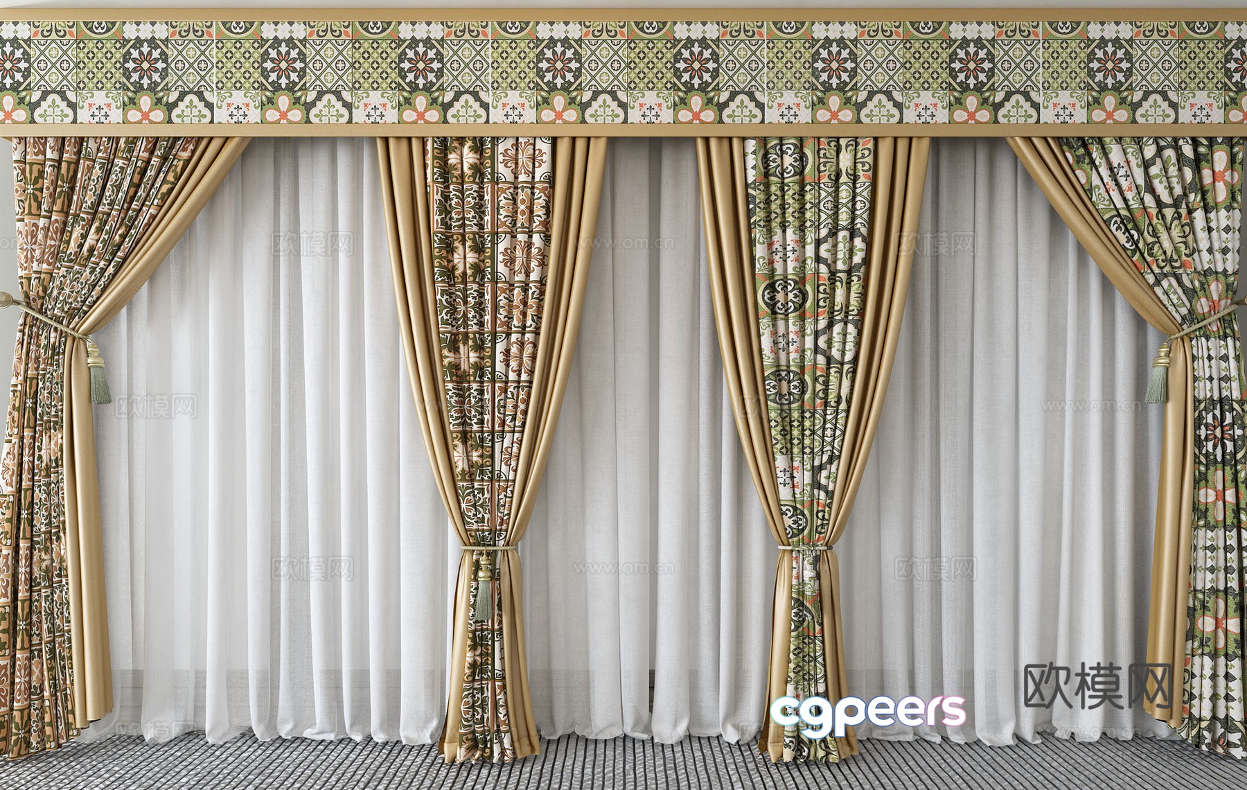 Curtain 3d model Curtain 3d model