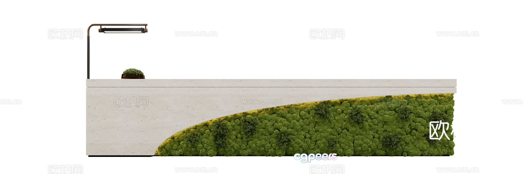 Reception desk front desk 3D model Reception desk front desk 3D model