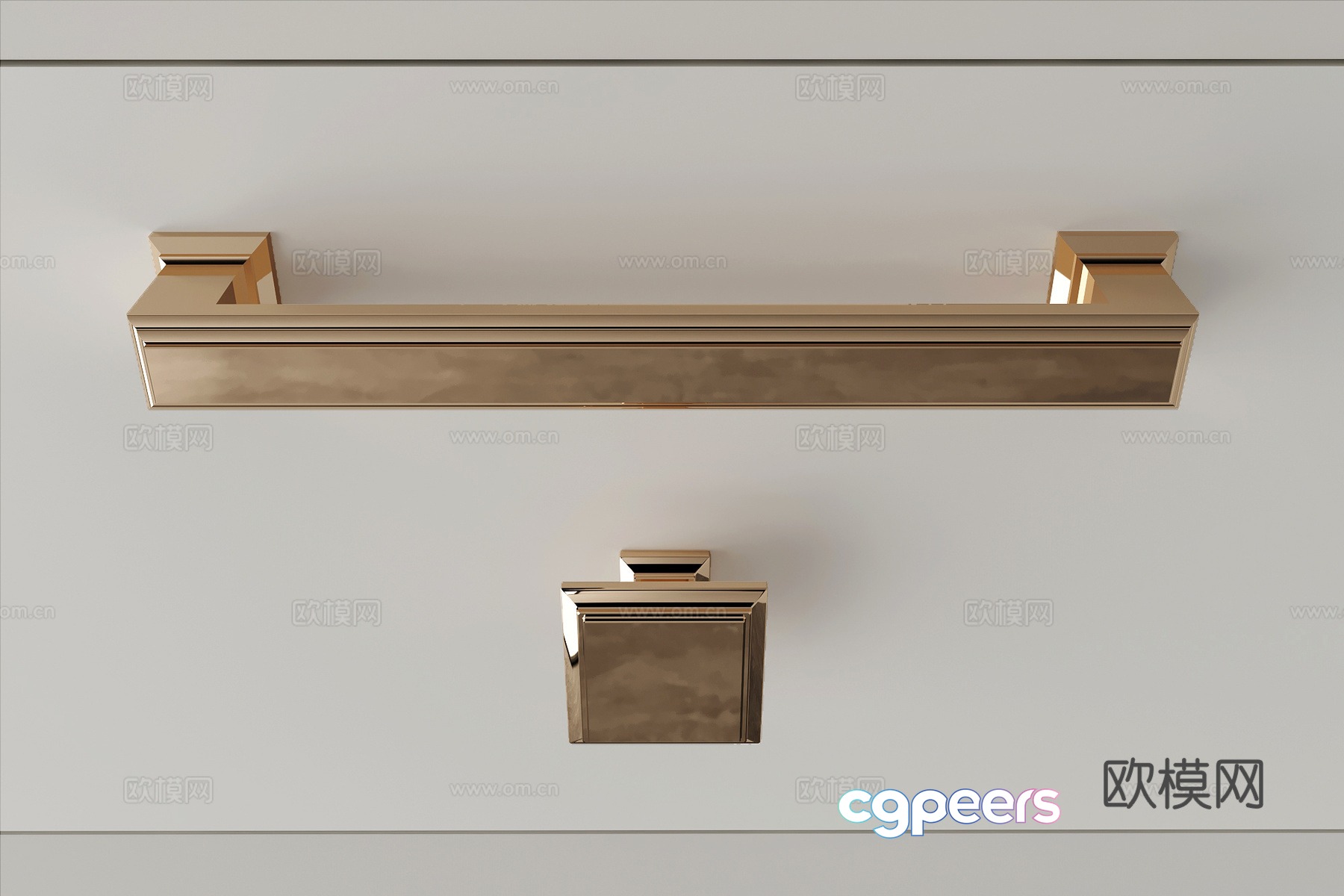 Cabinet door handle 3D model Cabinet door handle 3D model