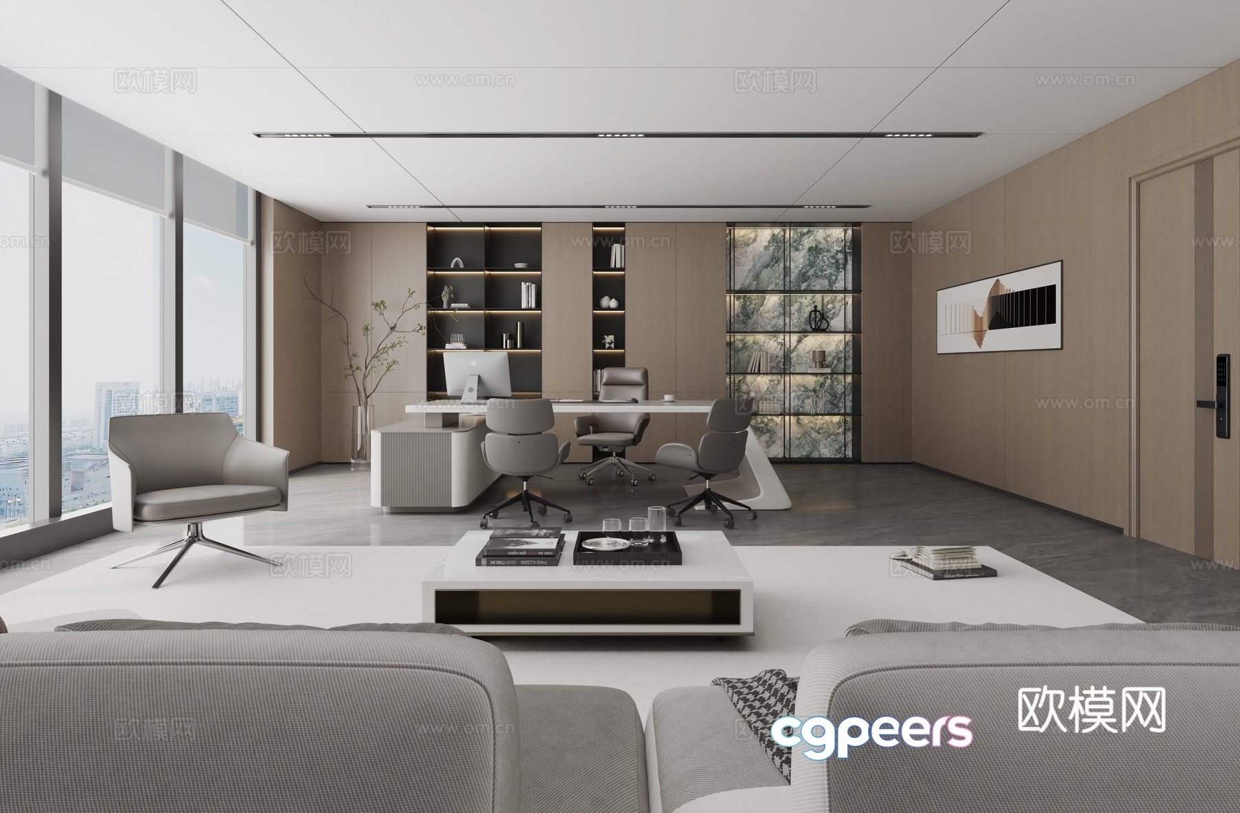 Modern manager office 3d model Modern manager office 3d model