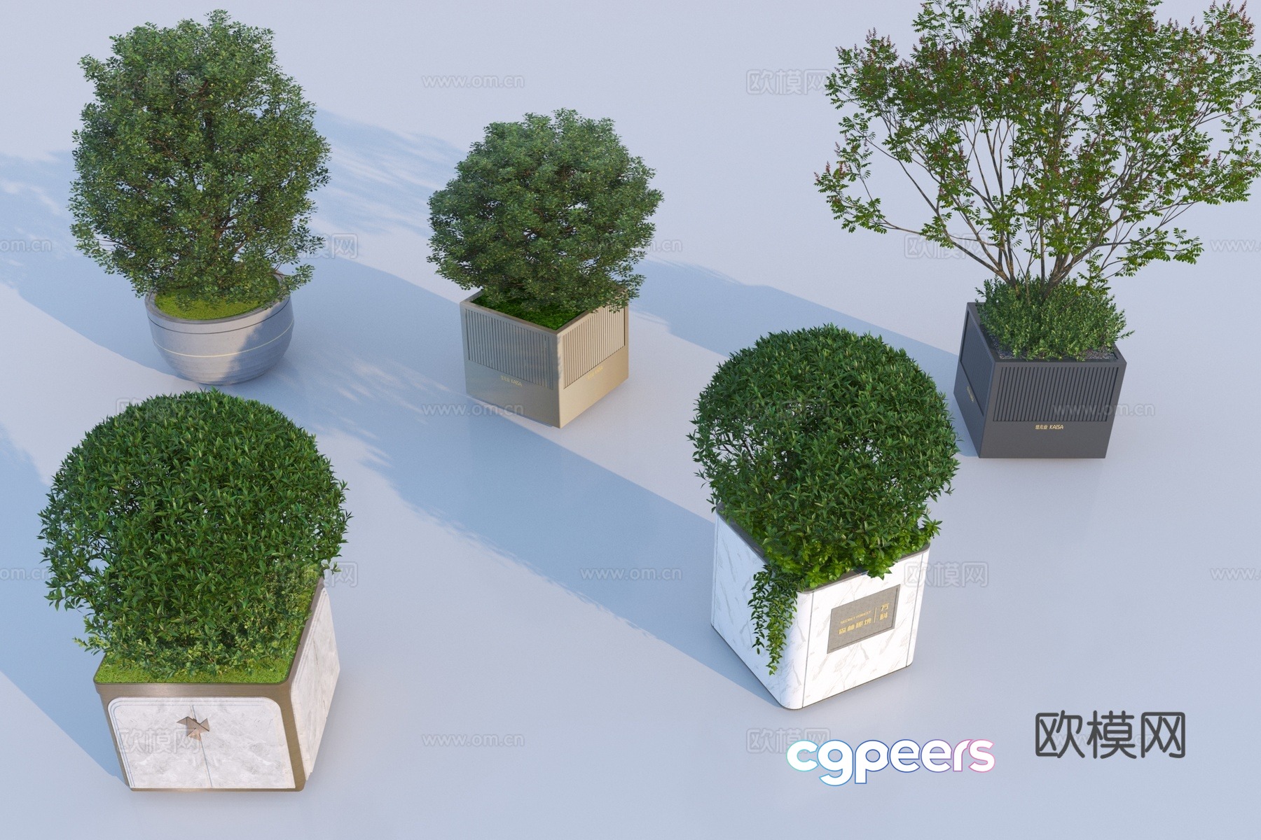 Modern mobile flower box flower bowl plant 3d model Modern mobile flower box flower bowl plant 3d model