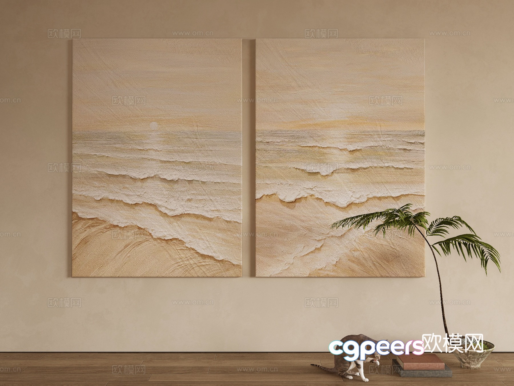Modern decorative painting 3d model Modern decorative painting 3d model