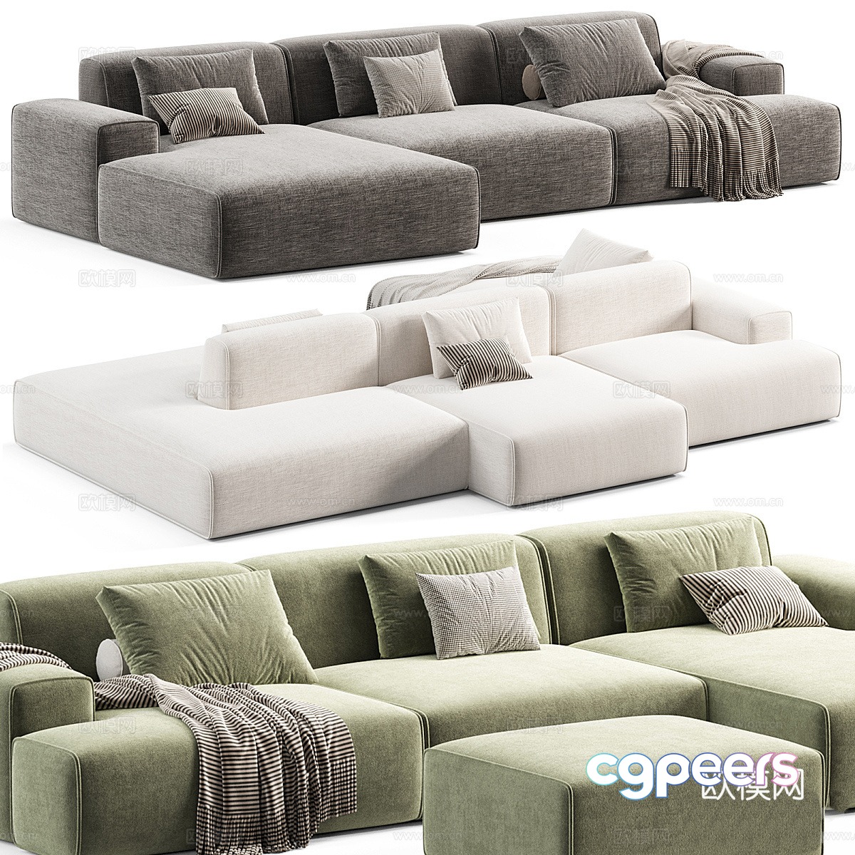 Modern Module Sofa Combination 3D Model Modern Module Sofa Combination 3D Model