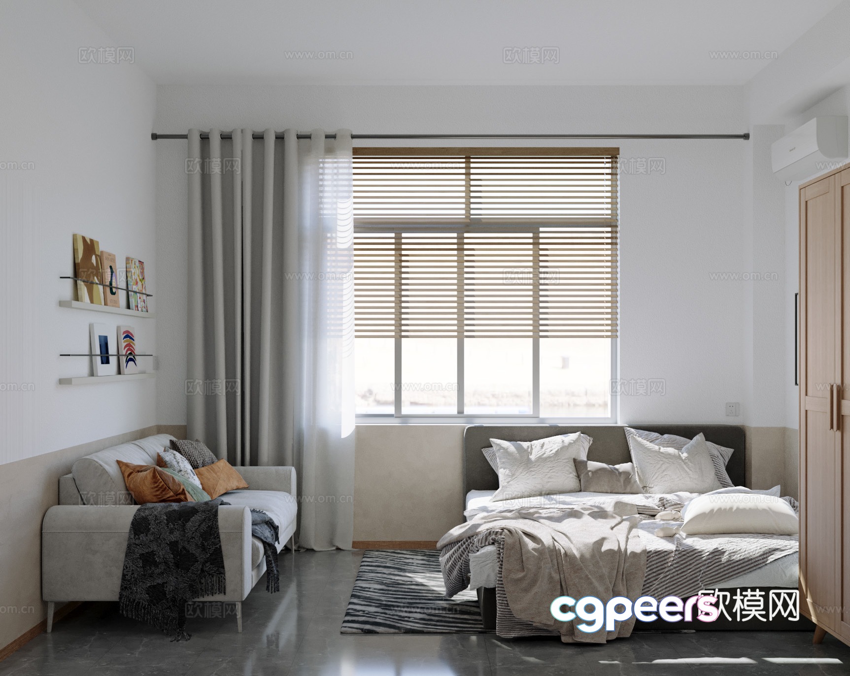 Modern bedroom 3d model Modern bedroom 3d model