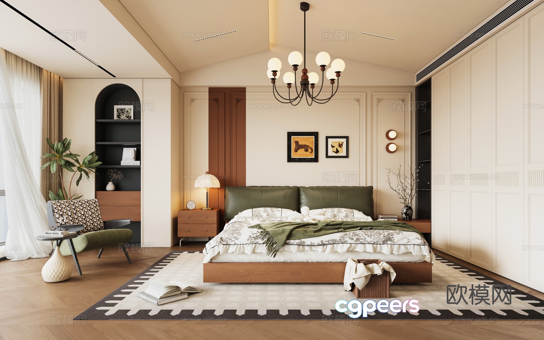 French medieval style home bedroom 3D model French medieval style home bedroom 3D model