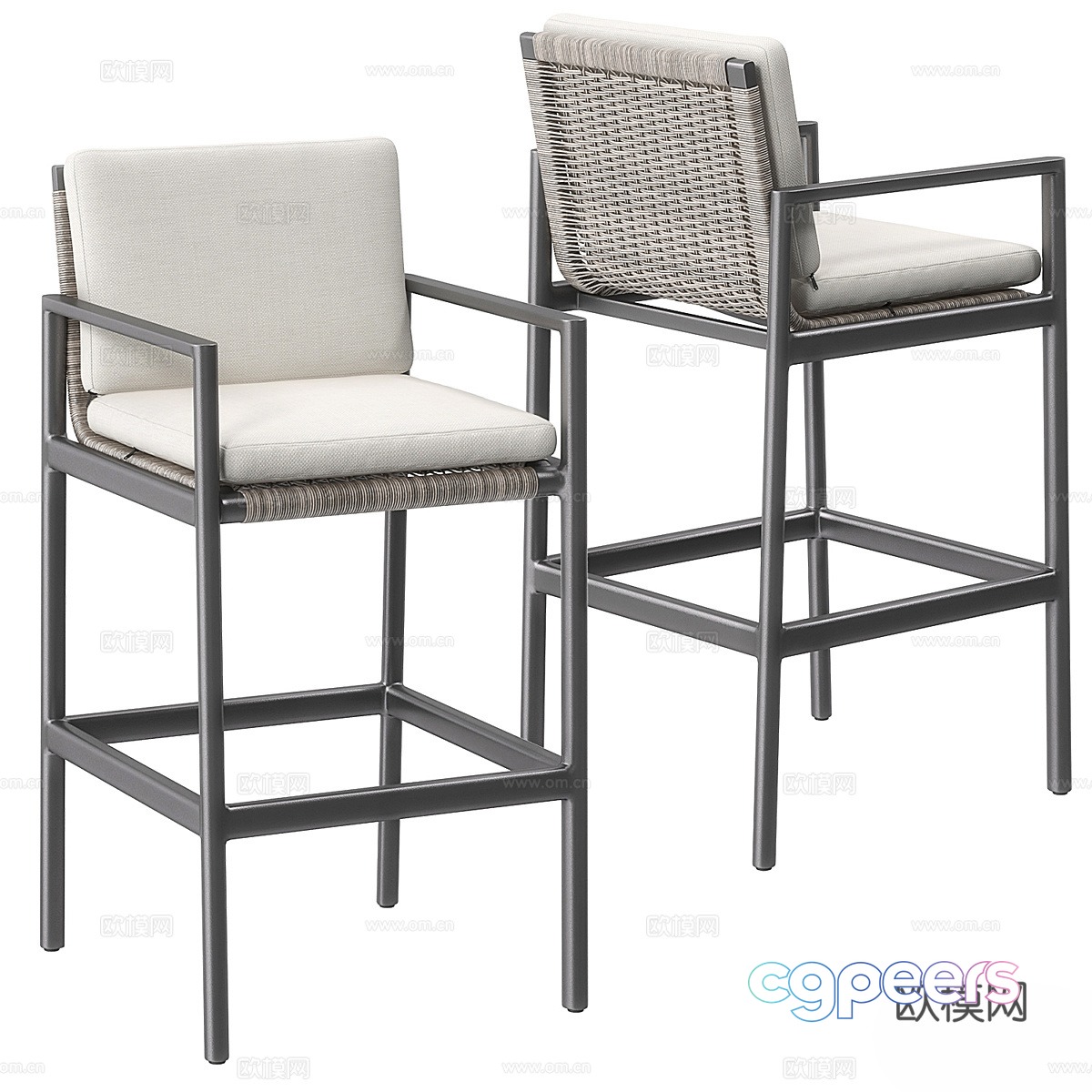 New Chinese bar chair 3d model New Chinese bar chair 3d model