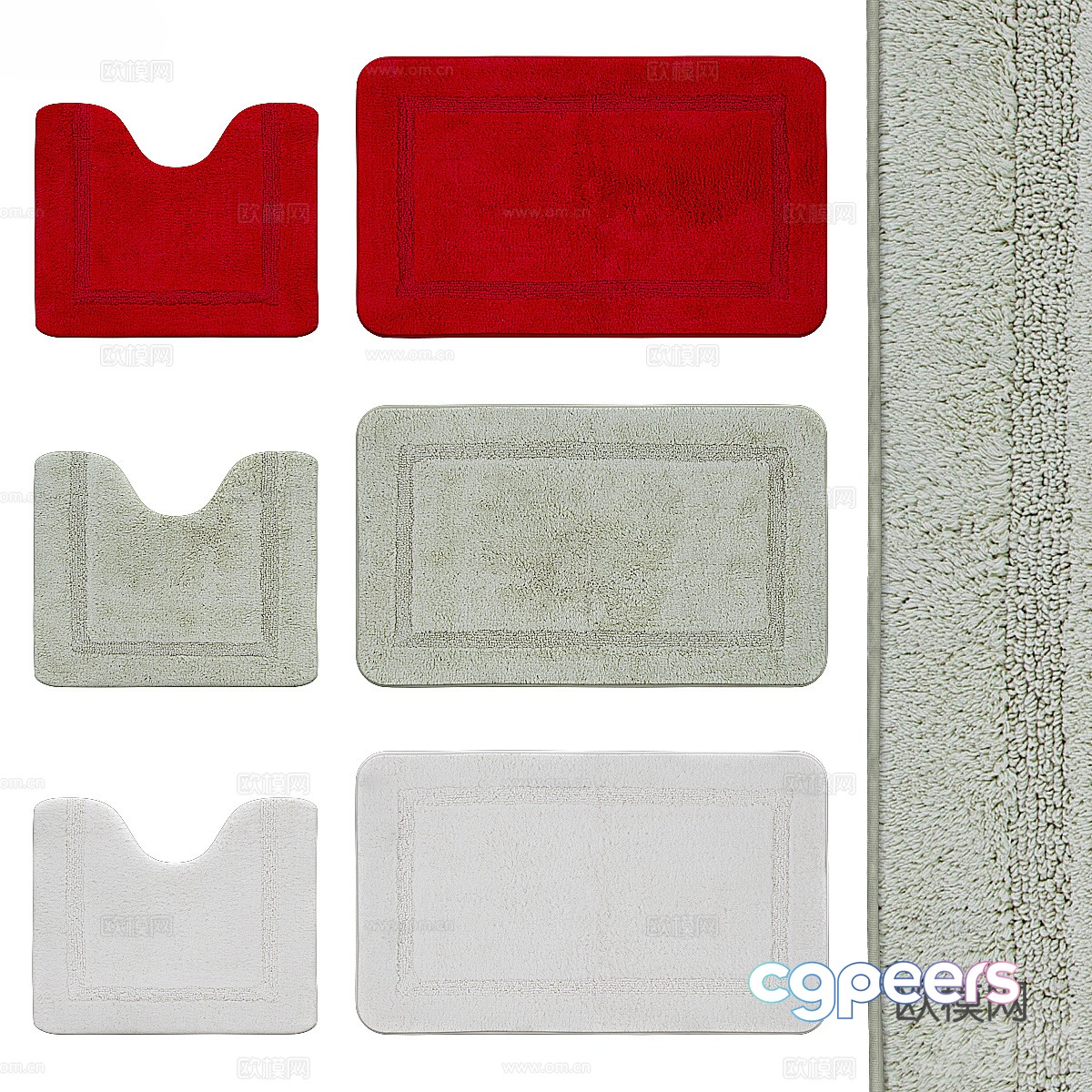 Modern bath mat bath blanket 3d model Modern bath mat bath blanket 3d model
