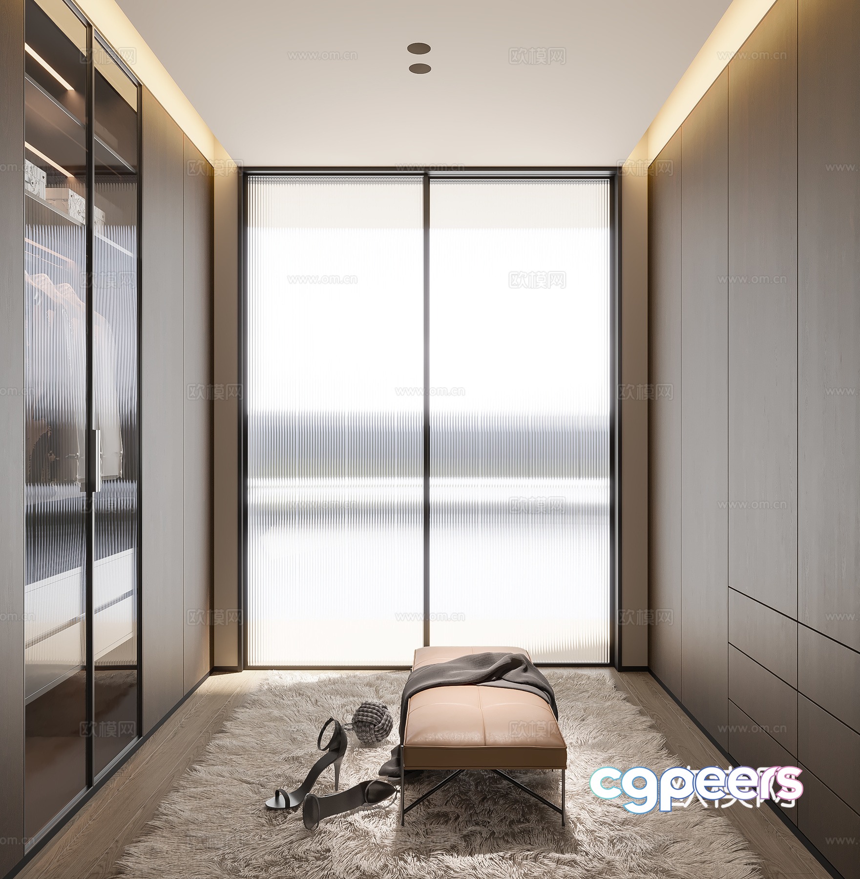 Modern cloakroom 3d model Modern cloakroom 3d model