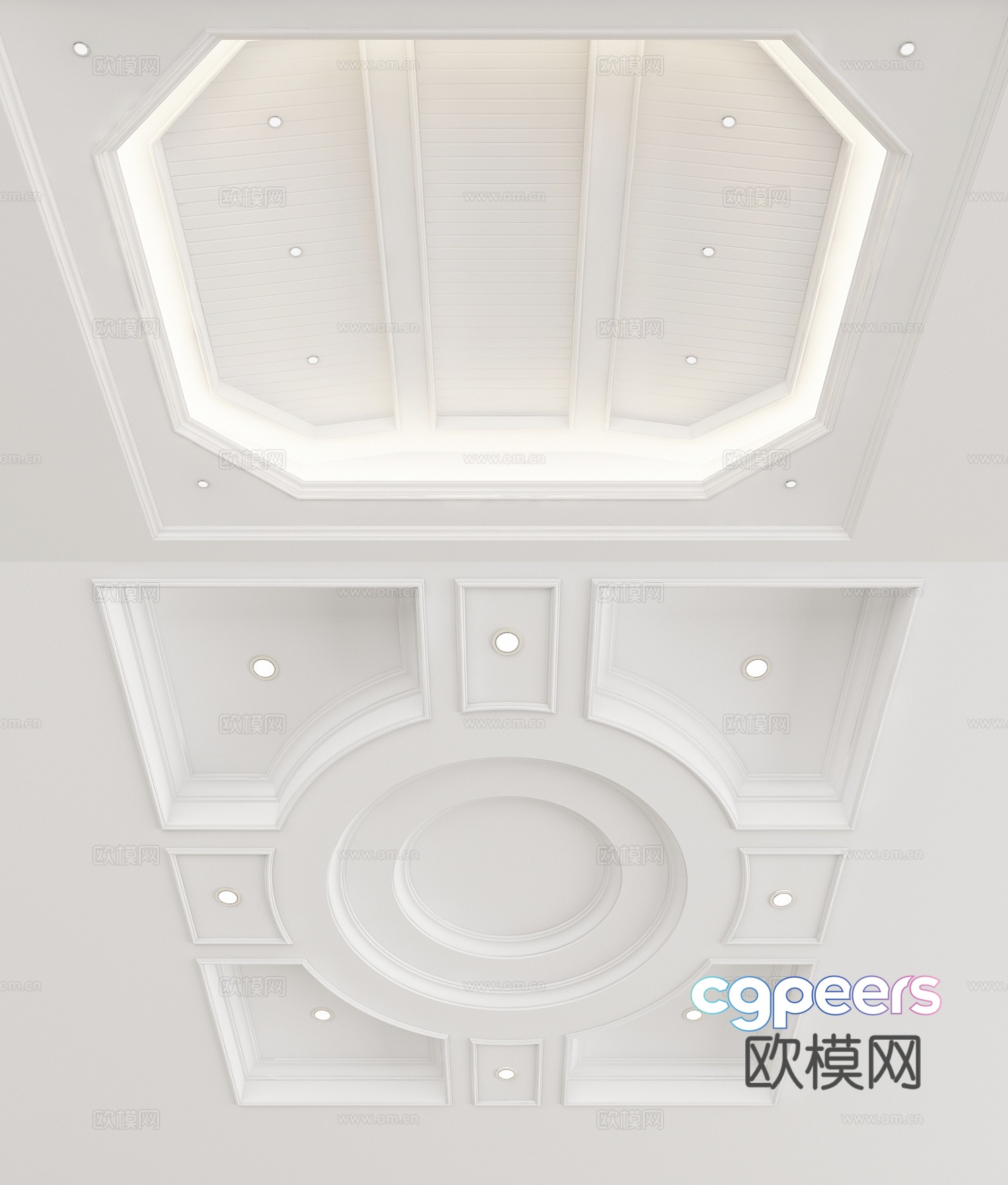 American ceiling 3D model American ceiling 3D model