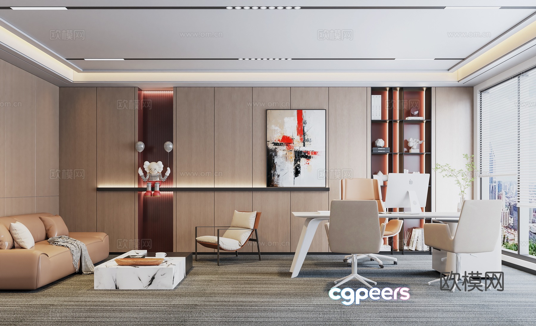 Modern Manager Office 3D model Modern Manager Office 3D model
