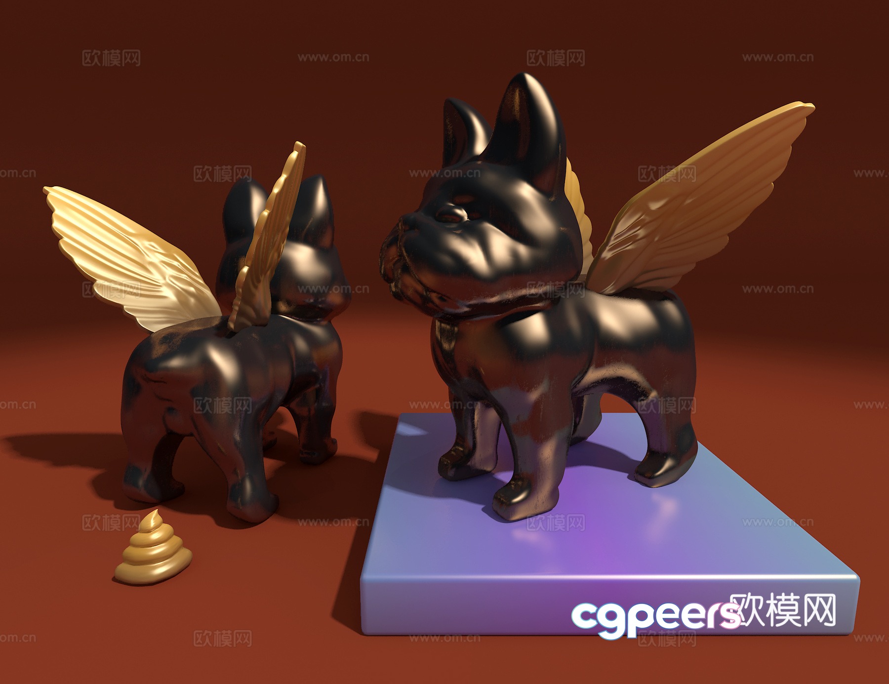 Flying Dog 3d model Flying Dog 3d model