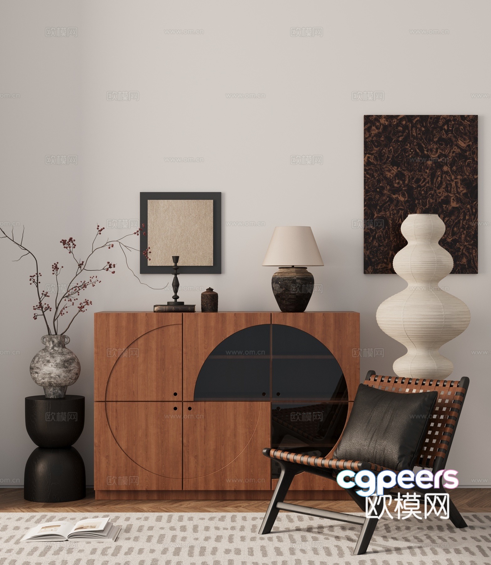 Modern medieval sideboard 3D model Modern medieval sideboard 3D model