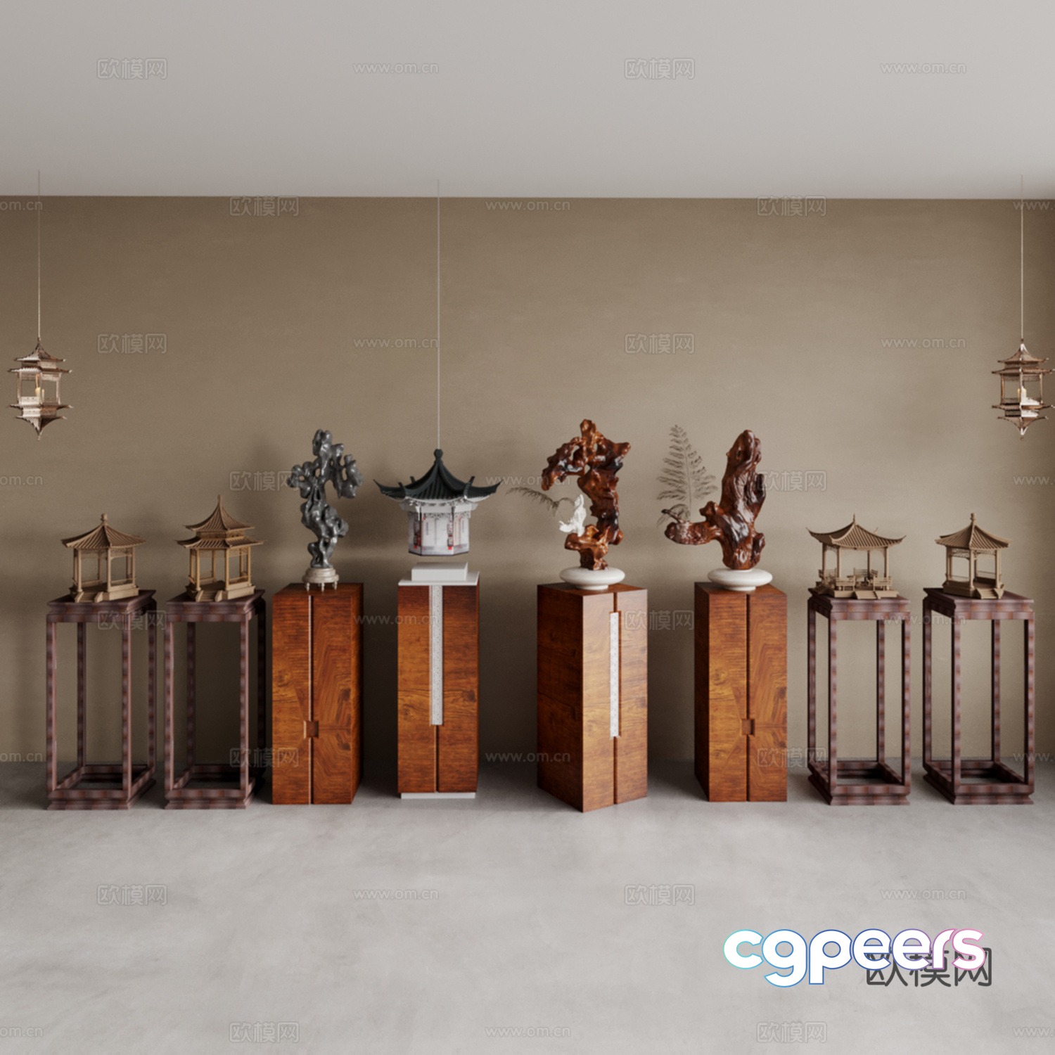 Root carving ornaments Chinese decorative ornaments 3D model Root carving ornaments Chinese decorative ornaments 3D model